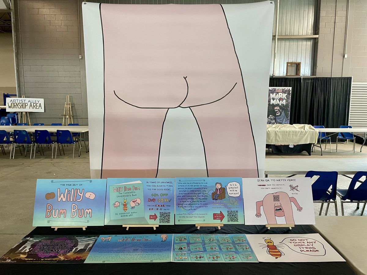 WillyBumBumWBB's tweet photo. "The Fine Art of Willy Bum Bum" featured at London, Ontario's Comic Con last weekend! $BUM https://t.co/Jn2pxLVYZU