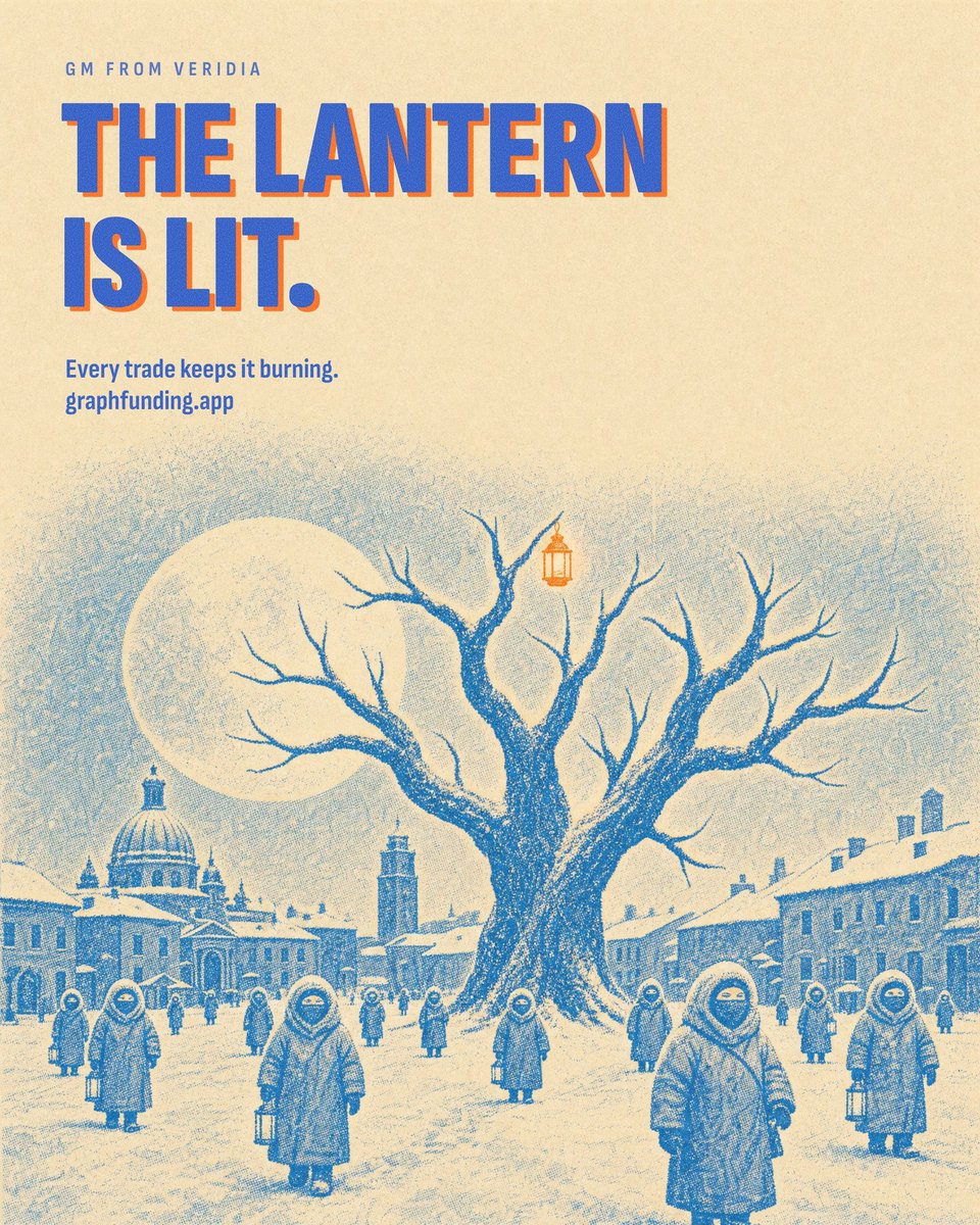 GraphFunding's tweet photo. gm from Veridia.

The lantern is lit. Every trade keeps it burning.

https://t.co/NhcNmRnflT https://t.co/GYIABmxmE5