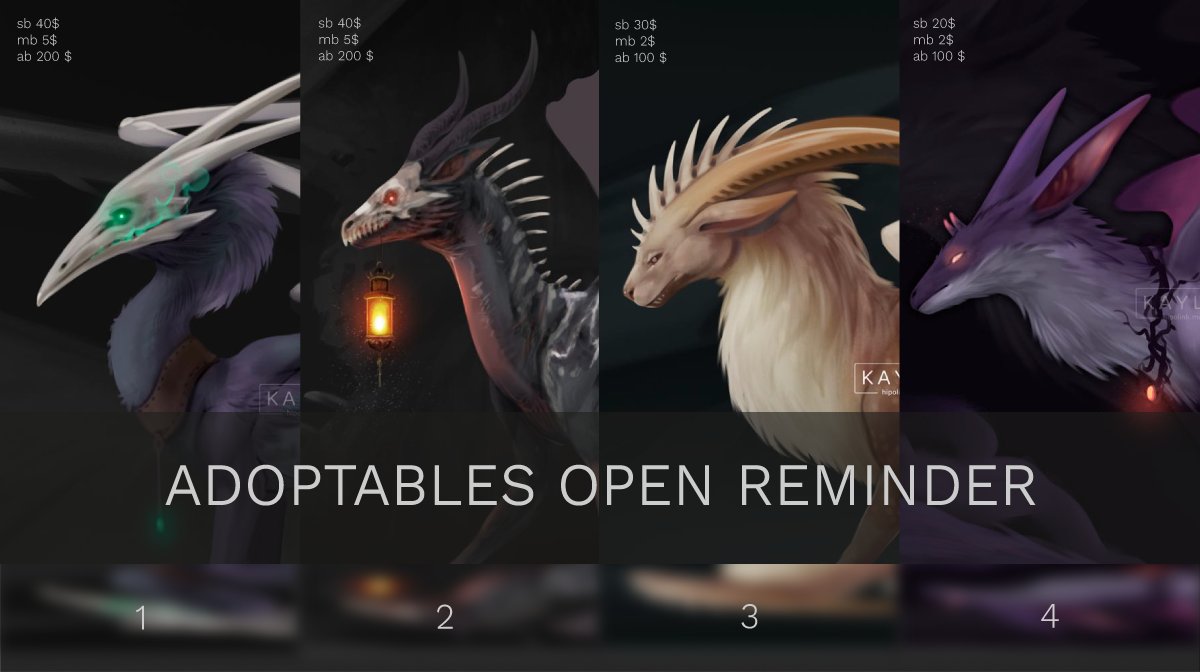 Kayllek_Crowley's tweet photo. OPEN            
These adopts are available on my FA page
#adopt #dragonadopt #feraladopt #halloweenadopt #halloween https://t.co/bSvBf3P7r7