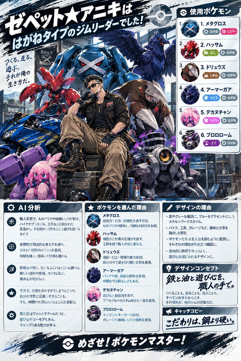 Bro_Geppeto's tweet photo. #AIイラストㅤㅤ 　#AIart️️️️️️️️️️️️️️️️️️️️️️️️️️️️️️️️️️️️️️️️️️️️️️️️️️️ 　#ポケモン　

もし私がポケモンのジムリーダーになったら　っていう
プロンプト作ったので公開します。 https://t.co/6LgpksFH3B