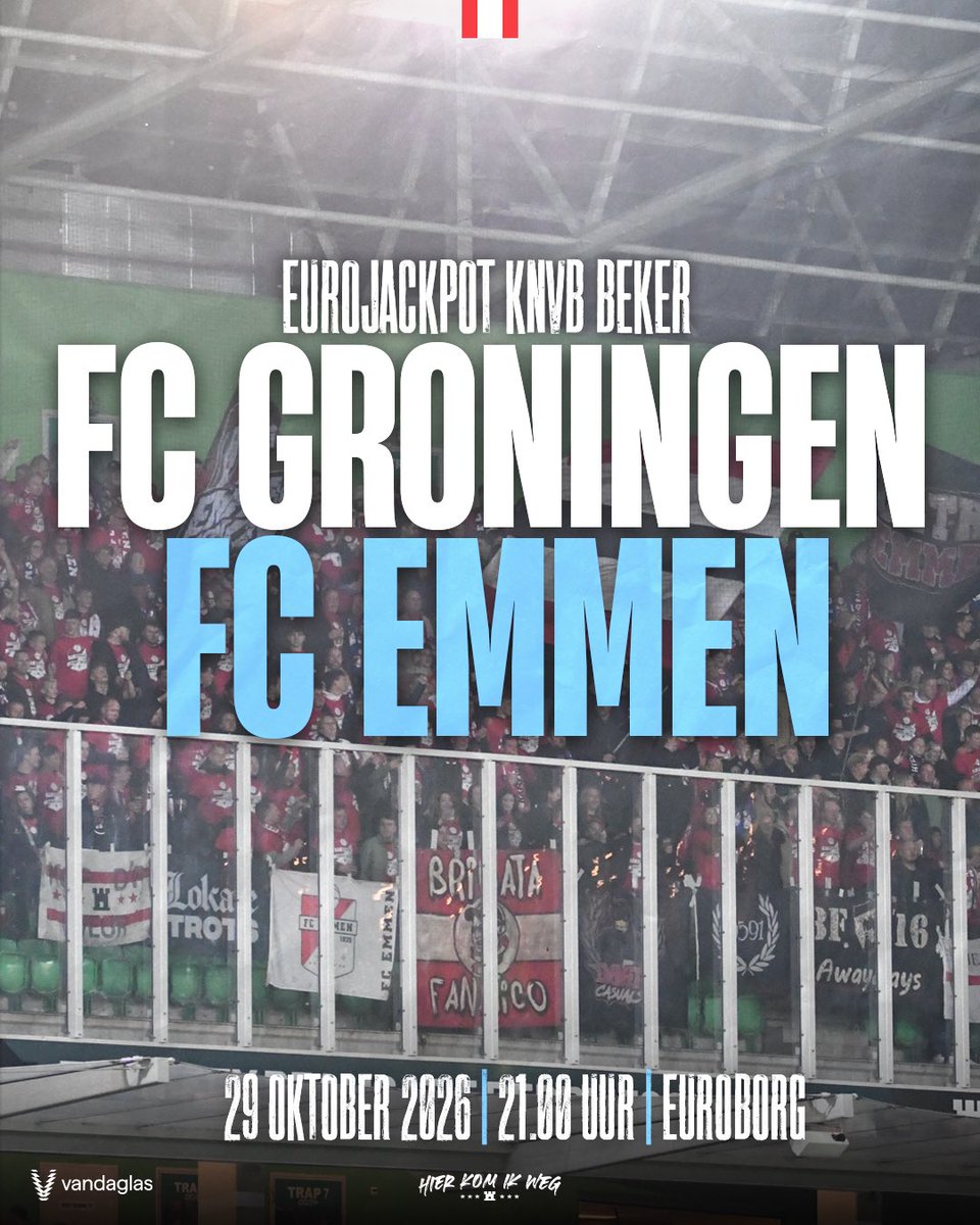 FC_Emmen's tweet photo. Op 29 oktober met mekaor naar de Euroborg! πβ€οΈπ€
#groEMM #HIERHOORIK #HIERKOMIKWEG https://t.co/kLJ4rac3cn
