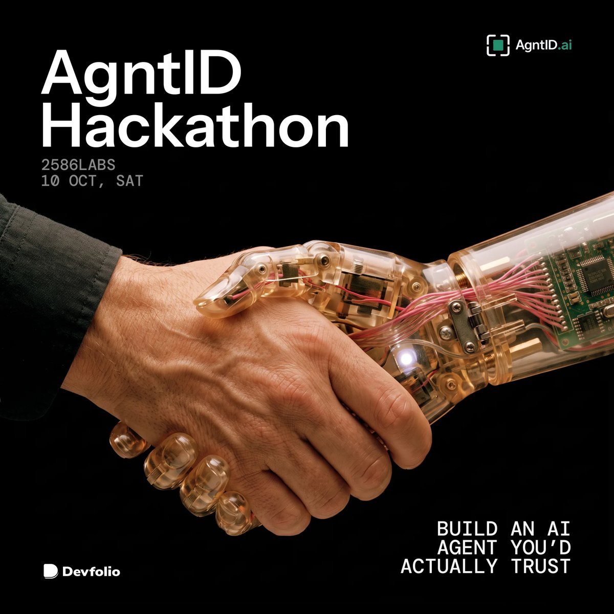 devfolio's tweet photo. We’re bringing 25-30 working professionals together with AgntID for a hands-on hackathon.

Theme: Build an AI agent you’d trust, give it real tools, and put its boundaries to test.

📍Bengaluru
📅 10th October
🎁 A MacBook Neo for the winning team

Apply below 👇 https://t.co/RTNYOFKf1s