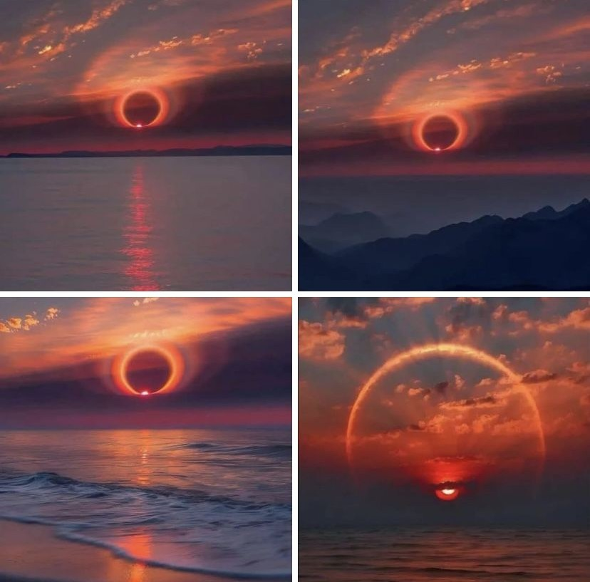astrooalert's tweet photo. Extremely rare solar halo captured during sunrise.😮 https://t.co/vKk8rWnnJu