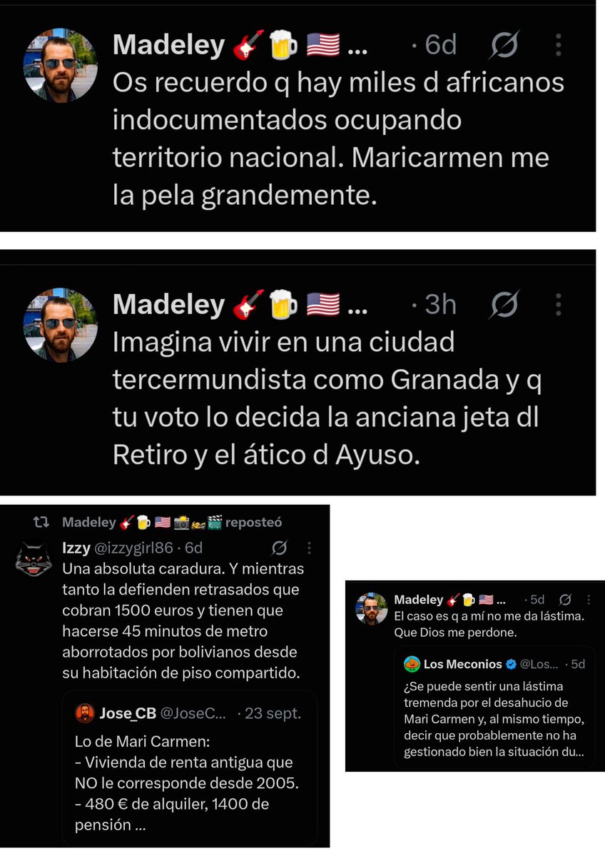 undercover_25_'s tweet photo. Se llama Rafael Rodríguez Ordóñez y es inspector jefe del grupo V de la UIP (antidisturbios) de la policía nacional.

Desde su cuenta en esta red social ha puesto mensajes como éstos tras el desahucio de Maricarmen ejecutado por sus compañeros antidisturbios. https://t.co/MVlTfSE9Qz
