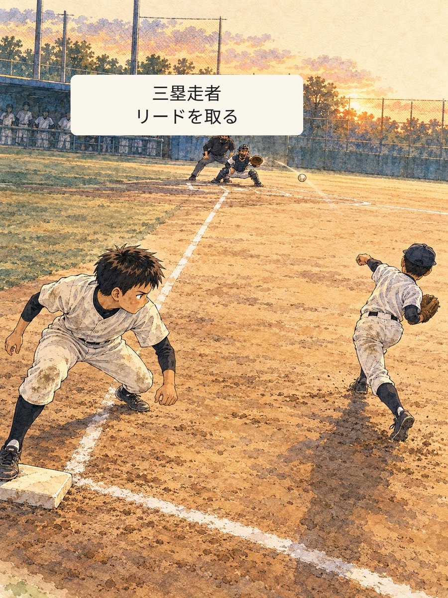 yakyulog_ja's tweet photo. 送球がそれたら、三塁走者は本塁を見る。 試合後に一場面を見返す。App Storeで「野球ログ」を検索。

#少年野球 #草野球 https://t.co/k1jrJ518tB