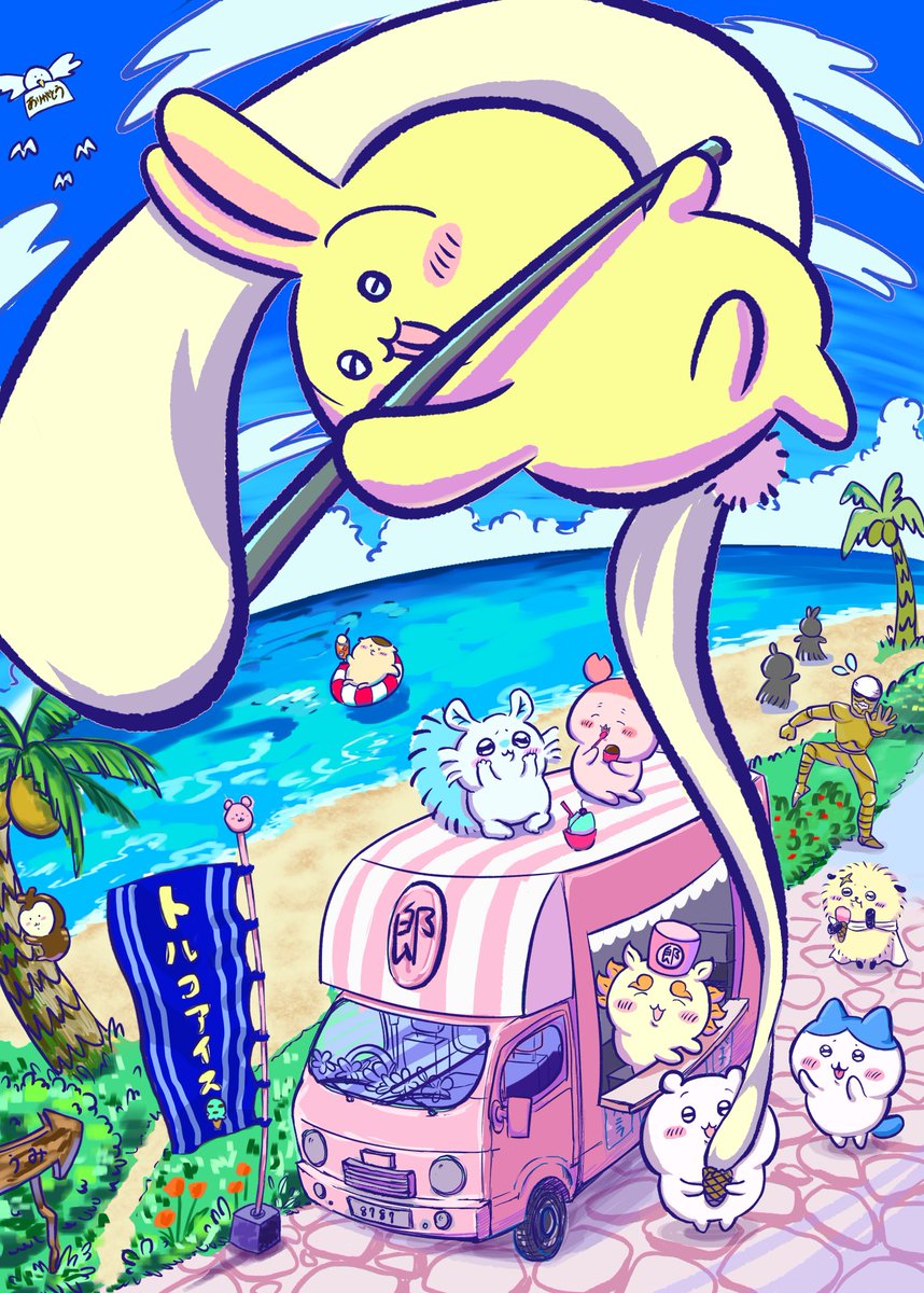 konkonu4's tweet photo. #ちいかわファンアートㅤ 
トルコアイスを伸ばすうさぎ🍨 https://t.co/T8LNepZkAZ