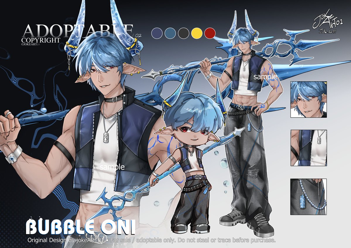 JokeART01's tweet photo. (OPEN)Adoptable ONI BUBBlE
SB : $15 
min : $5
#adoptable #characterdesign https://t.co/tRauQd66nX