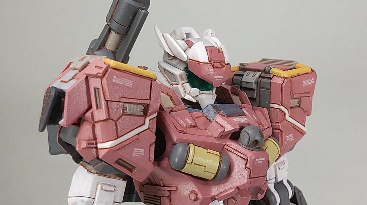 masuo_yomogi's tweet photo. HGジークアクス軽キャノン、完成しました！
塗り分け終りからあまり代わり映えしませんがww、スミ入れしてわずかにデカール貼って艶消しを吹いてます(*´-`)
元々のコンセプト"ガンキャノン的な重厚感の追加"はジムキャノン的配色で塗ったことでややブレましたがwwけっこうカッコよく仕上がりました♪♪ https://t.co/weLiYIg3Ui