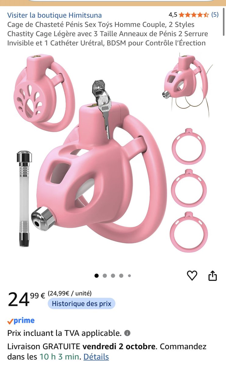 Divalilith29's tweet photo. Je veux qu’un soumis en cage m’envoie une CC Amazon de 25€ 
Comme ça je serais équipée pour mes futurs réels 😈 https://t.co/UIb24ft2rP