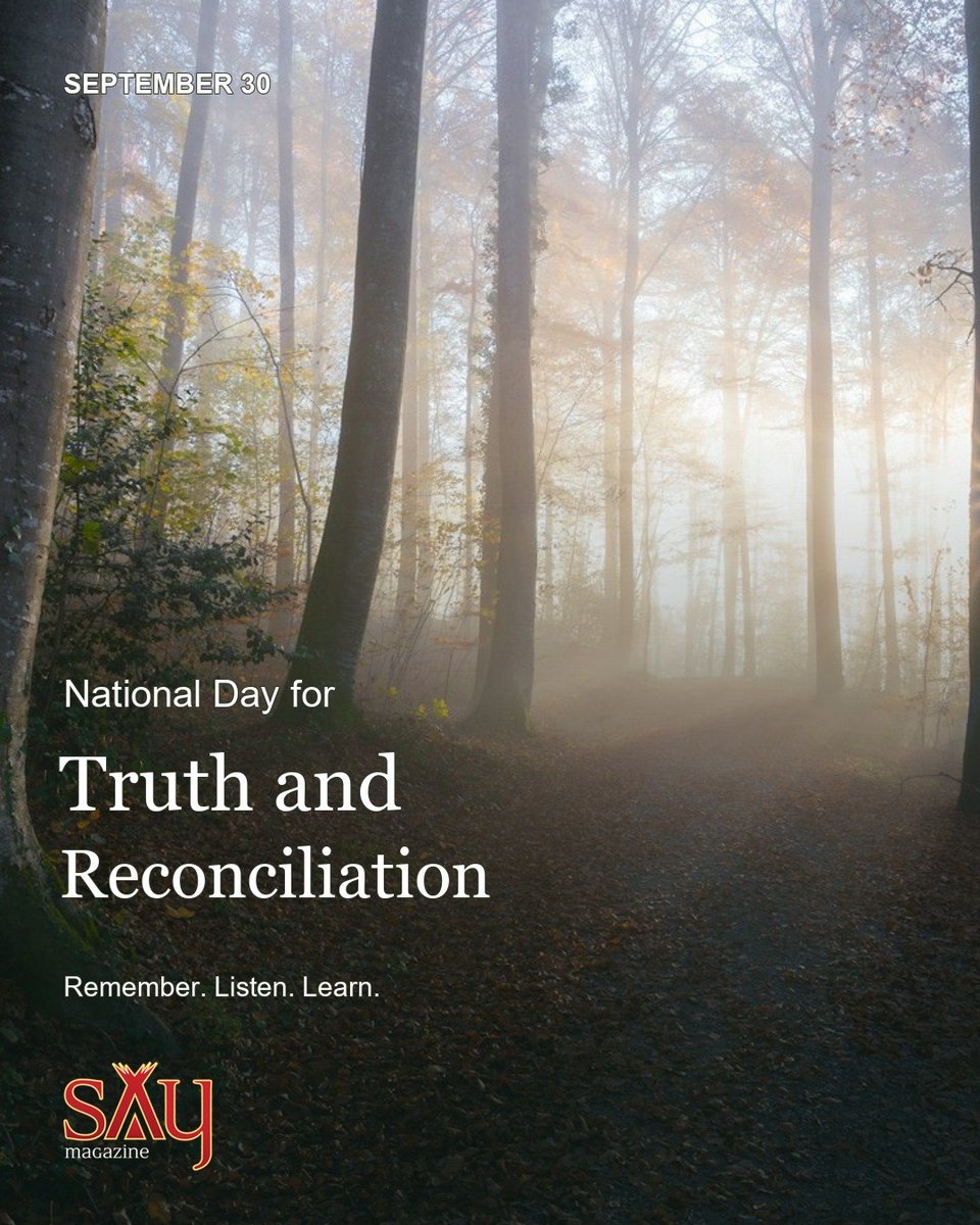 SAYMagazine's tweet photo. Today, on the National Day for Truth and Reconciliation, we honour the children who never returned home from residential schools, as well as the Survivors, their families, and their communities. https://t.co/Y01gAWJHyM