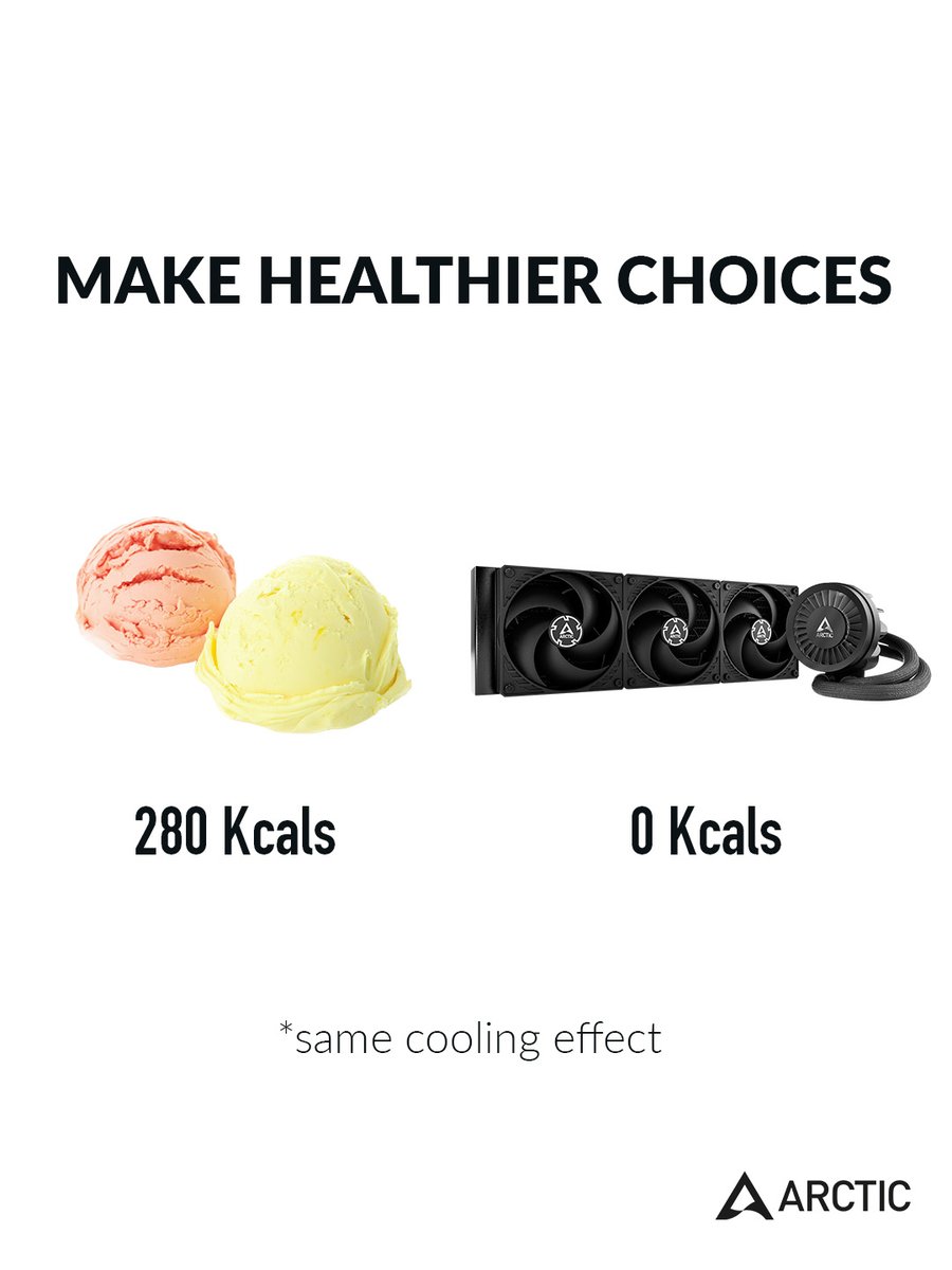 ARCTIChannel's tweet photo. 2026 is 3/4 over. Still time to hit that diet goal 💪🏻
Just swap the snacks for something with 0 Kcals 🧊💯
-
#CooledByARCTIC #ARCTICCooling #PCmemes #memes https://t.co/S8hcw4pjjJ