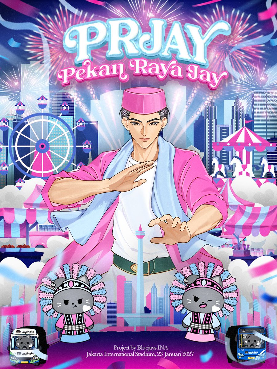 Bluejays_INA's tweet photo. 🎡 WELCOME TO PRJay! 🎡

Udah siap menjelajahi serunya wahana PRJay dan merayakannya bersama Abang Jay Pitung ganteng kita? 👀

📍 Jakarta International Stadium
🗓️ 23 Januari 2027

Stay tuned, karena perjalanan PRJay baru saja dimulai! 🎠🎆

#PRJay #PekanRayaJay #WelcomeBackToIndonesiaJay
#제이 #JAY #ジェイ #엔하이픈_제이 #ENHYPEN_JAY #ENHYPEN