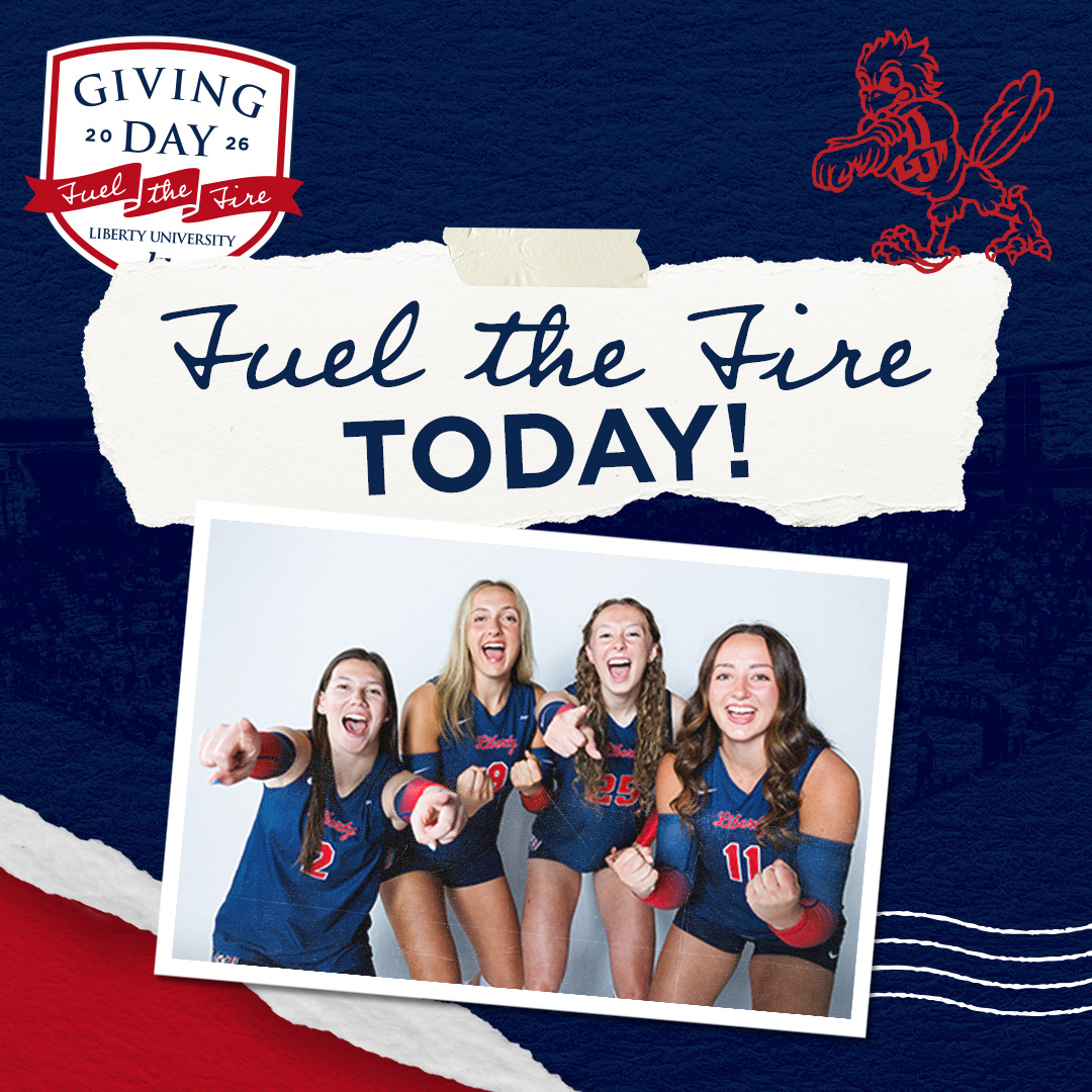 LibertyU's tweet photo. Liberty family: Giving Day is here! Today, let’s come together and support future 𝘊𝘩𝘢𝘮𝘱𝘪𝘰𝘯𝘴 𝘧𝘰𝘳 𝘊𝘩𝘳𝘪𝘴𝘵. Your gift, big or small, has eternal impact. Give today at https://t.co/tD9jkCqR6H. https://t.co/xkd1yv4WM5
