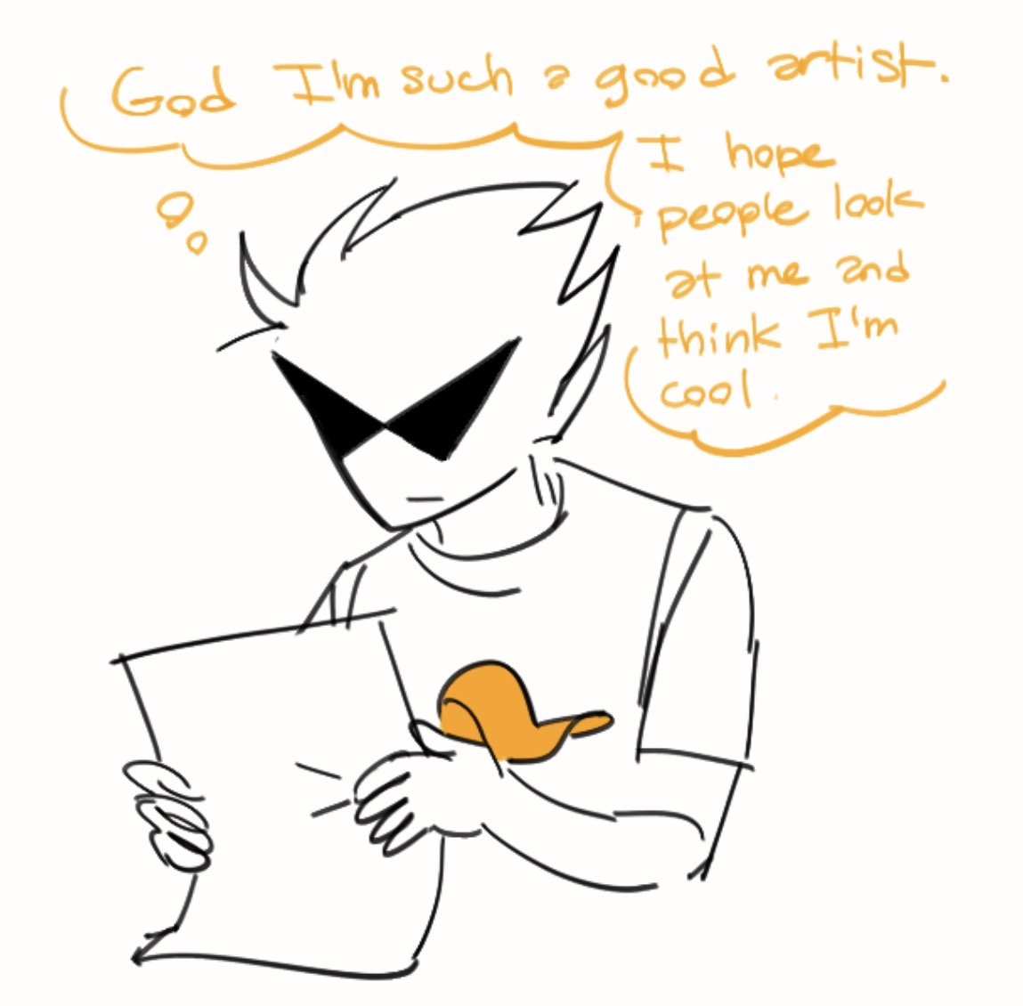 scar_v0's tweet photo. Unfortunately I am like this in my drawing class (nobody gives a shit) https://t.co/Y7CKOuHeBS