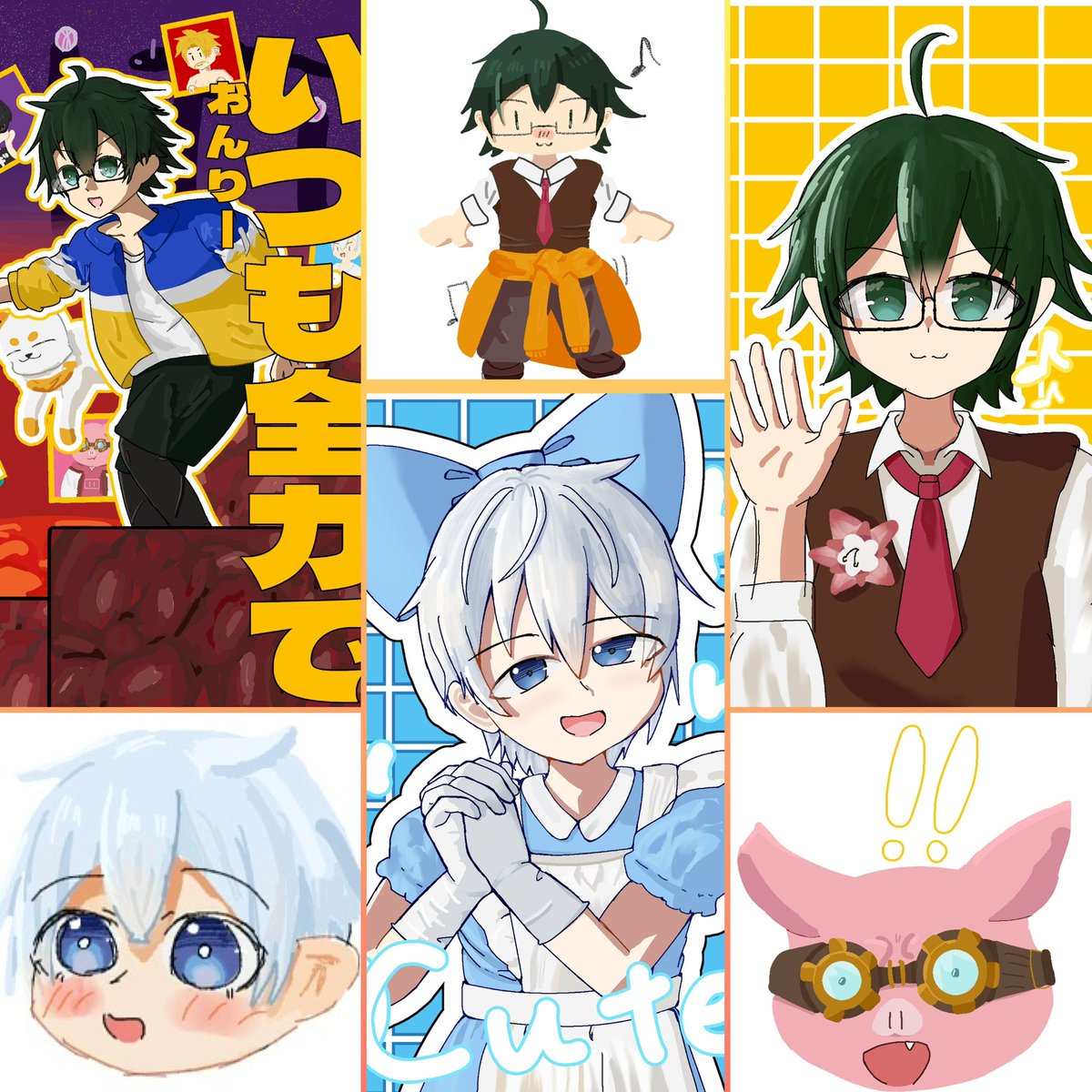 drawiingggg's tweet photo. #今月描いた絵を晒そう
実質4枚(1枚他界隈)でした！学校があるにしては描けている気がする！ https://t.co/y9t2zX4DFx
