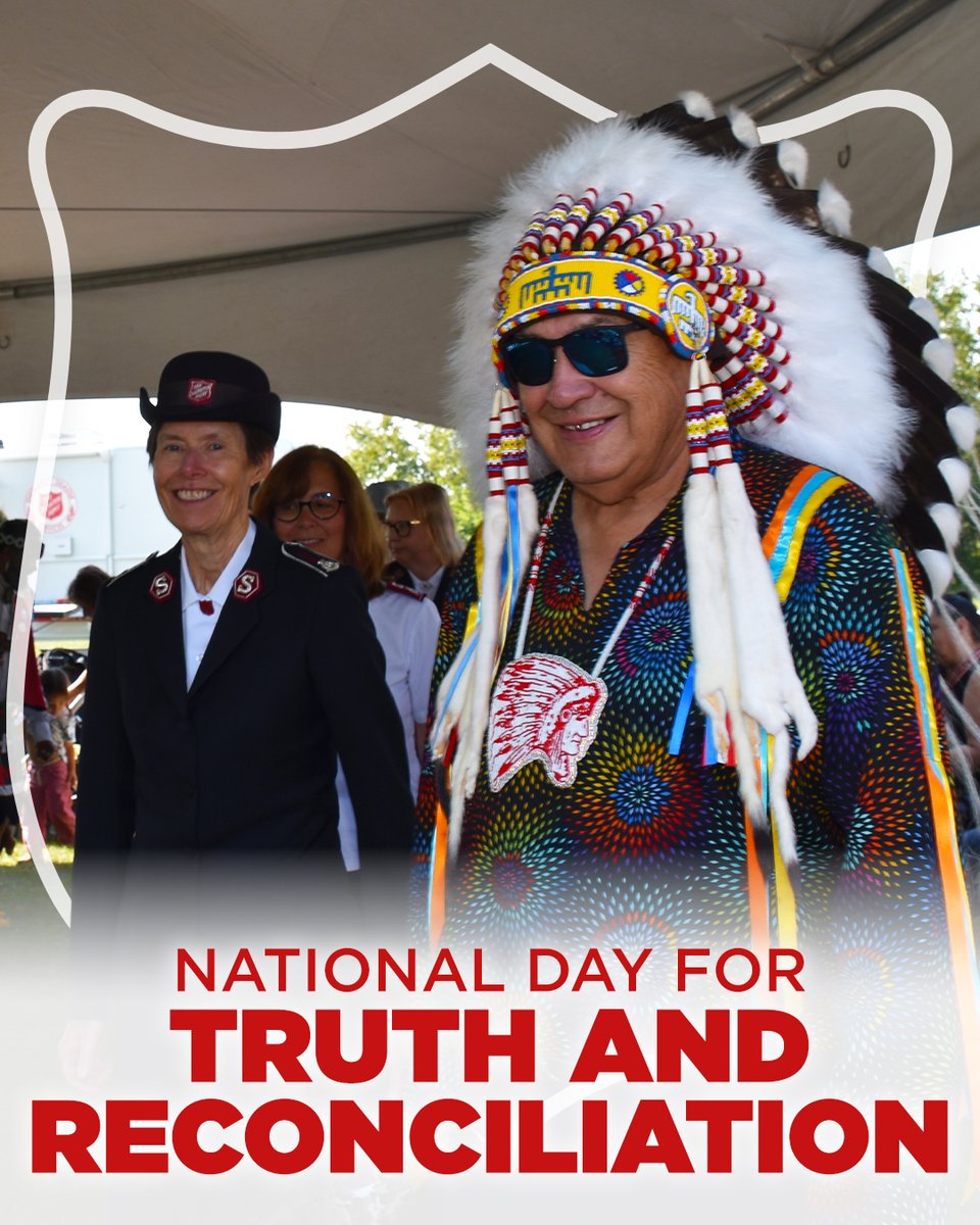 salvationarmy's tweet photo. Today is the National Day for Truth and Reconciliation. The Salvation Army recognizes the human rights violations Indigenous Peoples have suffered and acknowledges that ongoing injustice still occurs across Turtle Island. Learn more at https://t.co/y9pxPrCk3M https://t.co/0xiEyhDiYj