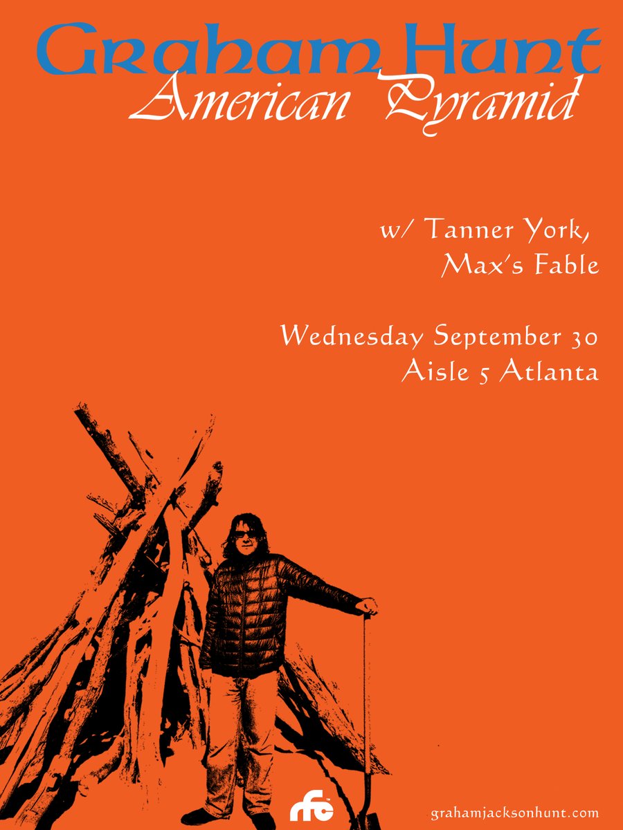 Aisle5atl's tweet photo. TONIGHT :: Graham Hunt plays Aisle 5 with special guests Tanner York and Max’s Fable.
Tix: https://t.co/tTG0CuYglC

Presented by Speakeasy Promotions &amp; Triple D's https://t.co/8H14vmvTCj