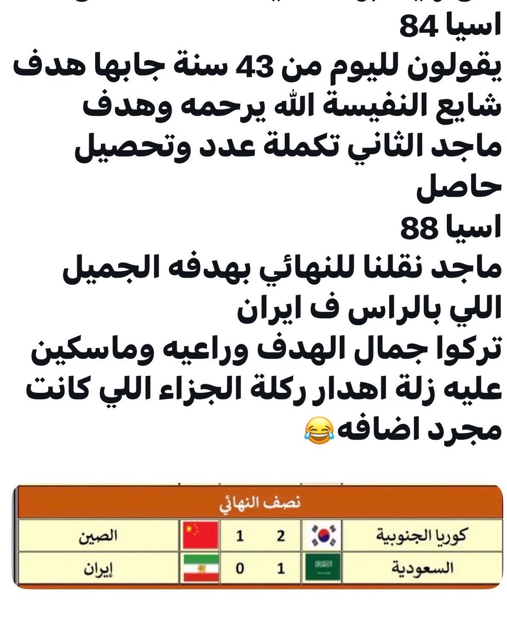 Oth090man's tweet photo. @raig_mzagid على اساس ان هذا ماهو تفكيركم من 43 سنةً 

😒😒😒

تعيبون ع الناس ما كنتم نواته وجذوره من الاساس 

مجرد نقاش وبالدليل لاتعصب 😂

ومن واقع اراءكم وافكاركم وتغريداتكم وردودكم 

ماهو تبرئه للنصراويين 

لكنهم ماوصلوا لهالدرجة قبل 43 سنة

البداية كانت اعلاميا بعد ظهور سامي الجابر https://t.co/SsGHZP3zbj