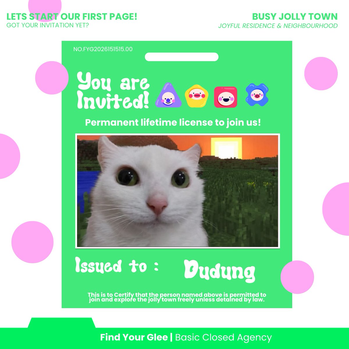 findyourglee's tweet photo. ⠀
𖥻 Get_Your_Own_Invitation at < https://t.co/WkfnQDSw0j > /  𖹭.. Jolly Residence would like to welcome you in. 𝖢͟𝗈͟𝗆͟𝖾 meet the family, wander through Jolly City, and find a little happiness along the way. ★
⠀ https://t.co/6Q5qb3UuII