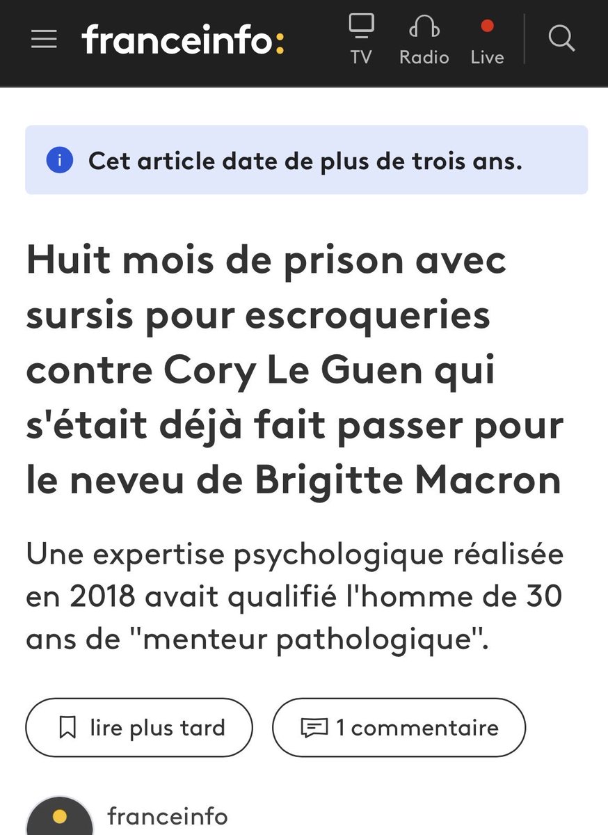 Alainnksy's tweet photo. @Boumboumfr @coryleguen @coryleguen : Cory Le Guen… tu oses écrire que « Je n'ai jamais été poursuivie pour ça d'ailleurs en ce qui concerne « le neveu » »… tu oses écrires que tu n’as jamais été juge pour cette affaire d’usurpation alors que tu as fait 11 mois d prison. La preuve : https://t.co/XAdCWqOevi