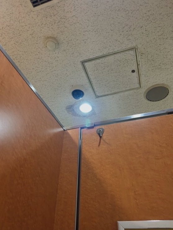 Messerstich's tweet photo. 男女共用トイレで1人だと思って『ブリッ』『ウッ〜』って声出しながら💩ぶりぶりしてたんだけどこれってカメラ…？？
#裏アカ女子 https://t.co/0Na9AaiIfP
