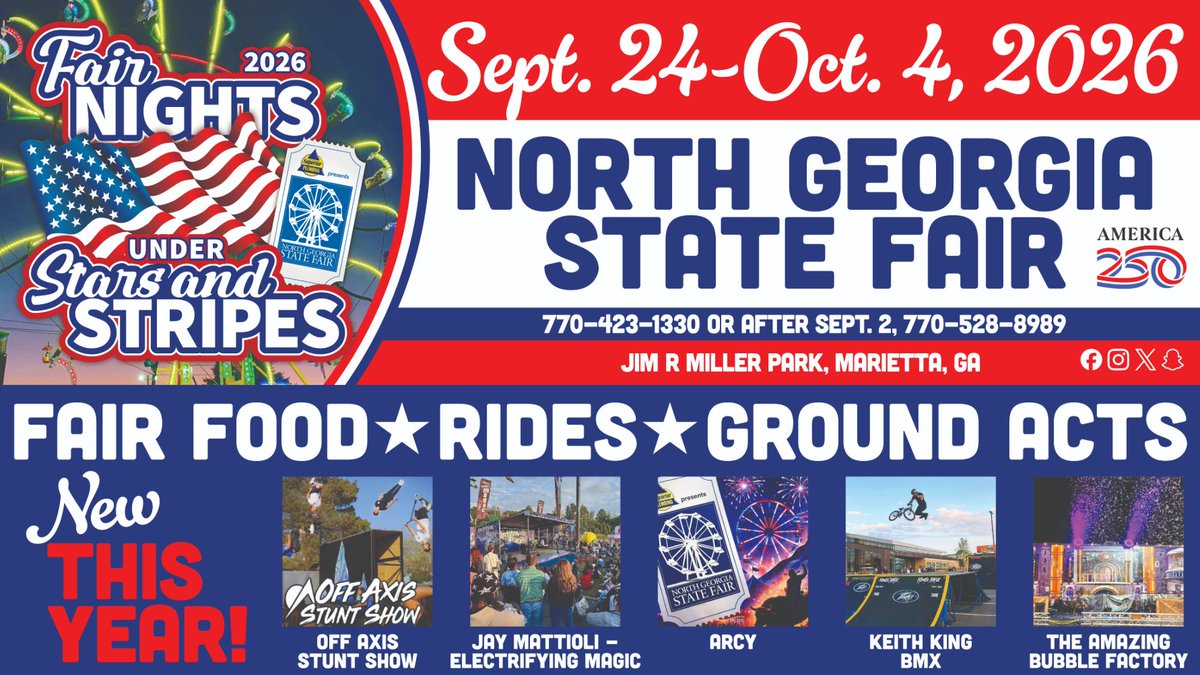 poweratl's tweet photo. POWER 105.3 AND ATLANTA NEWS FIRST PRESENT THE MUST MINSTRIES ADMISSION SPECIAL OCTOBER 2-4 AT THE SUPERIOR PLUMBING PRESENTS NORTH GEORGIA STATE FAIR. BRING 5 NON-PERISHABLE GOODS PER PERSON FOR FREE ADMISSION. VISIT https://t.co/0TEMnmDtY6 FOR MORE INFORMATION. https://t.co/MdgDr8wz3S