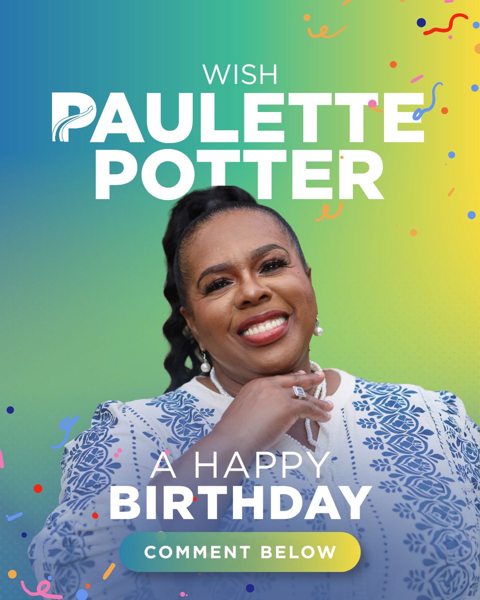 PlaskettPotter's tweet photo. Happy Birthday to our own Paulette Potter! 🎉🎂

Wishing you a day filled with love, laughter, family, and all the joy you deserve. Thank you for the warmth and spirit you bring to Team Plaskett-Potter.

Help us show Paulette some birthday love in the comments! 💙🎈 https://t.co/g6pHelGzxs