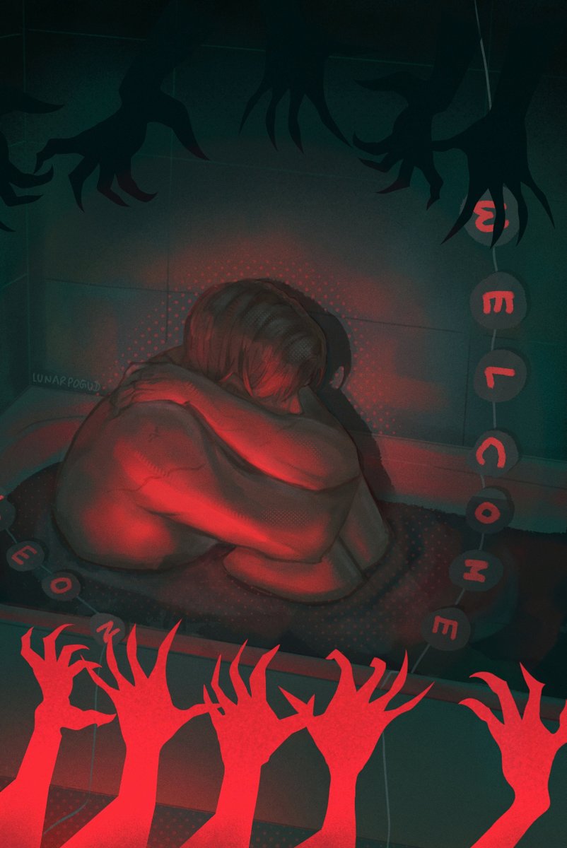 lunarpogu's tweet photo. oh hey it's september 30th!

ft. super unrelated color study of rookie leon dealing with the consequences of his action https://t.co/fiX0kyy7ks