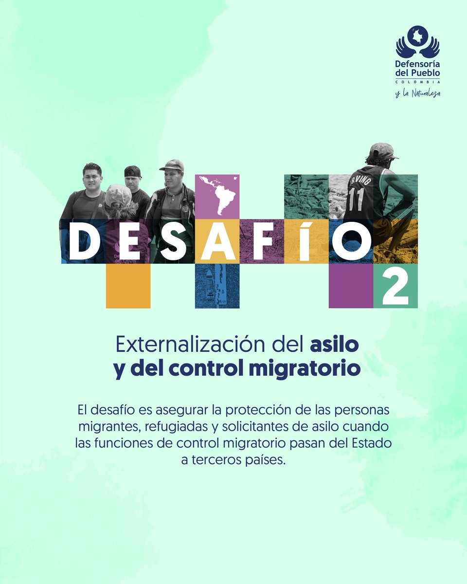 DefensoriaCol's tweet photo. La Defensoría del Pueblo lidera durante tres días la VIII Cumbre Iberoamericana FIO (@OmbudspersonFi) – @RINDHCA, con el propósito de fortalecer la capacidad de articulación, incidencia y respuesta institucional de las instituciones nacionales y subnacionales de derechos humanos de la región frente a los desafíos más urgentes de la movilidad humana.

¿Cuáles son esos grandes retos?

1️⃣ Nuevas dinámicas de movilidad: migración, desplazamiento forzado y trata de personas.
2️⃣ Externalización del asilo: ¿quién garantiza los derechos cuando la protección y el control migratorio se trasladan a terceros países?

🧵👇🏽