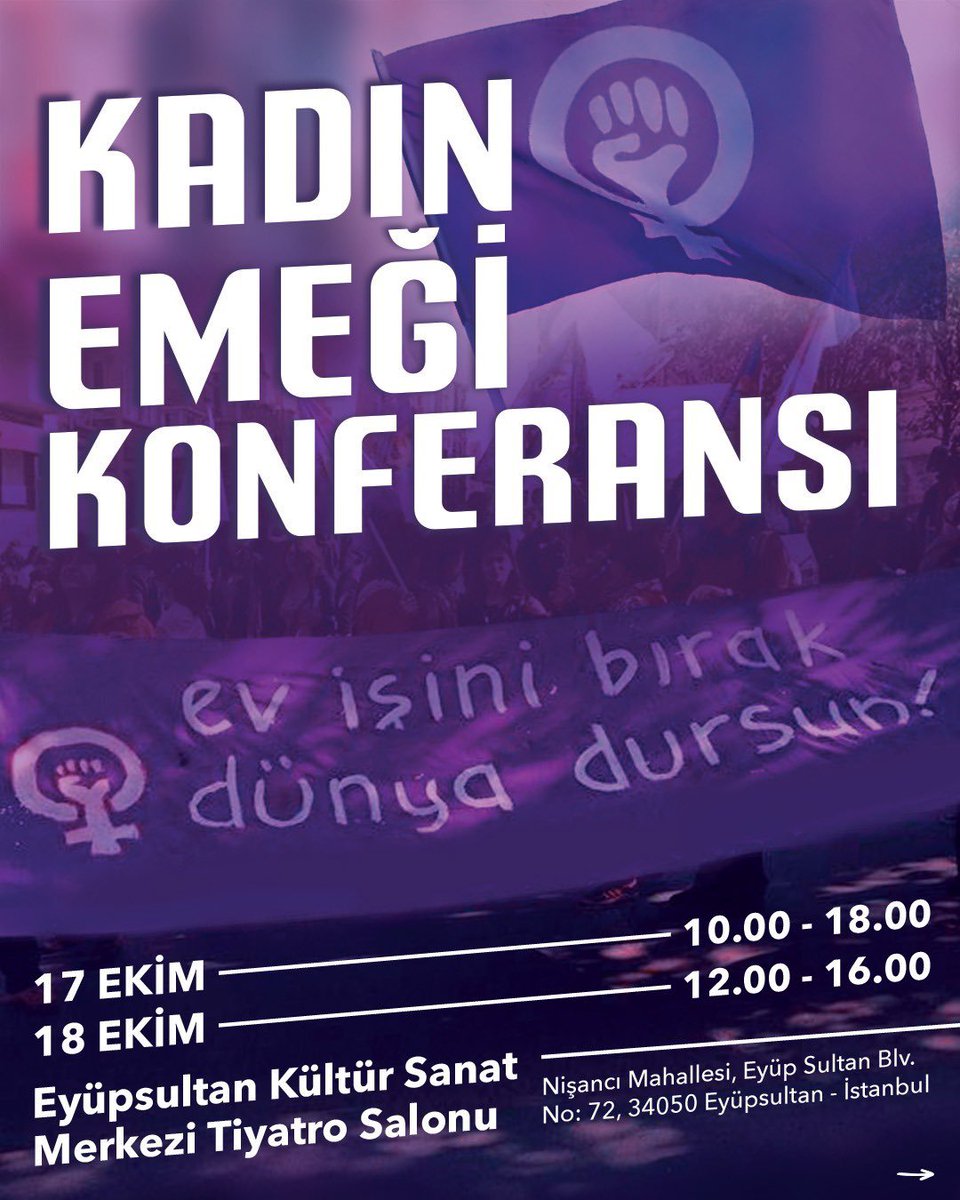YogurtcuKadin's tweet photo. 17-18 Ekim’de Kadın Emeği Konferansı’ndayız!

İstanbul’da buluşuyor; kadın emeği tartışmalarını feminist/kadın hareketinin geniş bileşenleriyle derinleştirmek, birbirimizden öğrenmek ve feminist emek politikasının bugününü ve geleceğini birlikte tartışmak istiyoruz. https://t.co/er5pcDxTXL