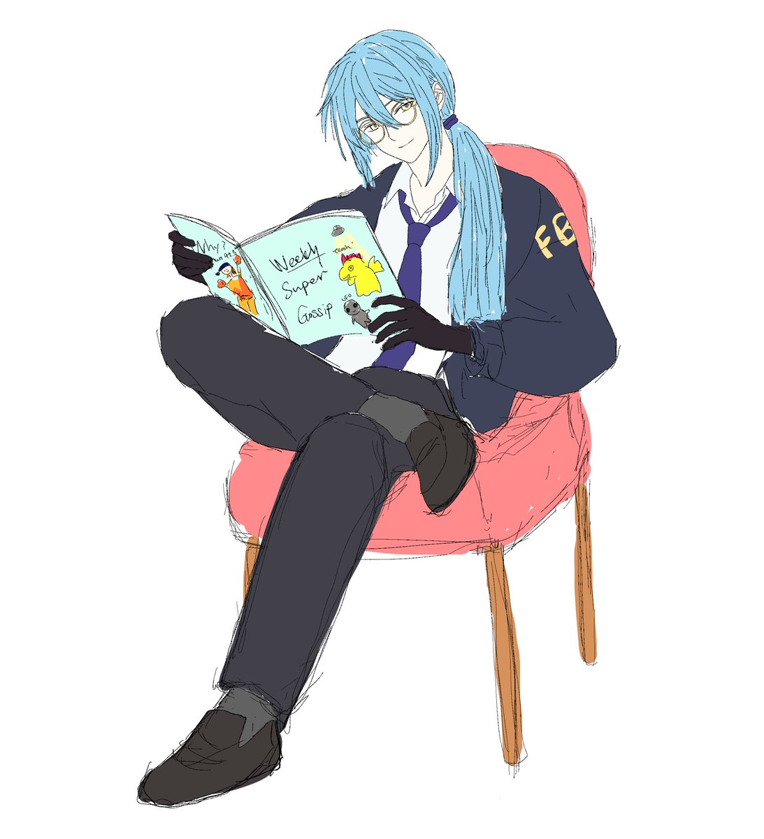 platypus_tori's tweet photo. しょうもない雑誌読んでるだけのアジュ https://t.co/z95H8LrYz2
