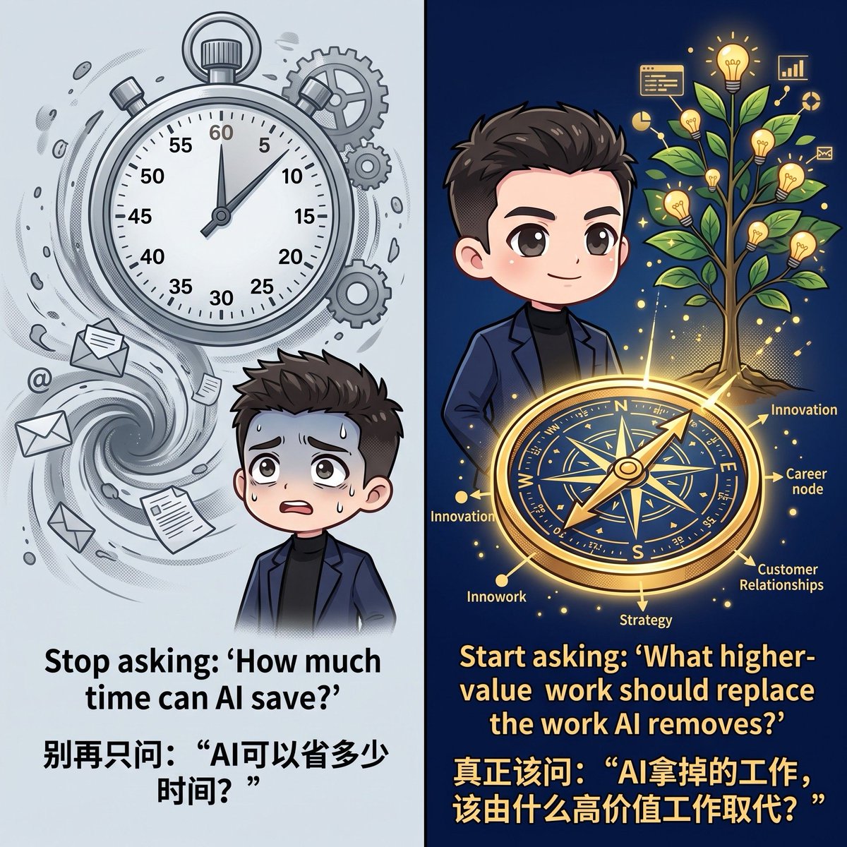 kalvingoh78's tweet photo. AI Saves Time. Why Are Employees Still Getting Busier?

AI省了时间，为什么员工反而越来越忙？

#BTA #KalvinGoh #TalentManagement #JobRedesign #AIatWork #FutureOfWork #LeadershipDevelopment #PerformanceManagement #人才管理 #岗位重塑 #人工智能 #未来职场 https://t.co/dkEbzCXlGt