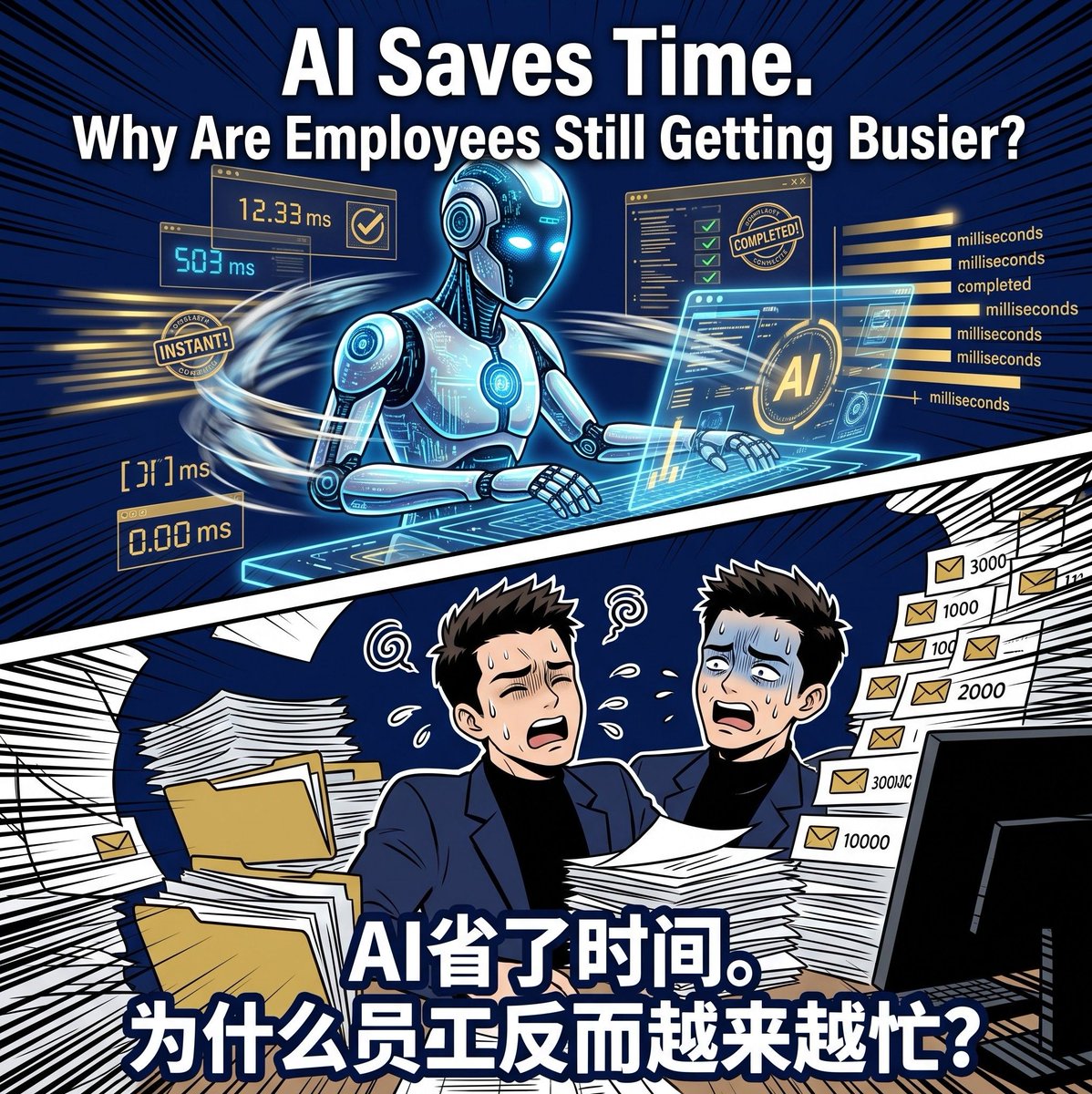 kalvingoh78's tweet photo. AI Saves Time. Why Are Employees Still Getting Busier?

AI省了时间，为什么员工反而越来越忙？

#BTA #KalvinGoh #TalentManagement #JobRedesign #AIatWork #FutureOfWork #LeadershipDevelopment #PerformanceManagement #人才管理 #岗位重塑 #人工智能 #未来职场 https://t.co/dkEbzCXlGt