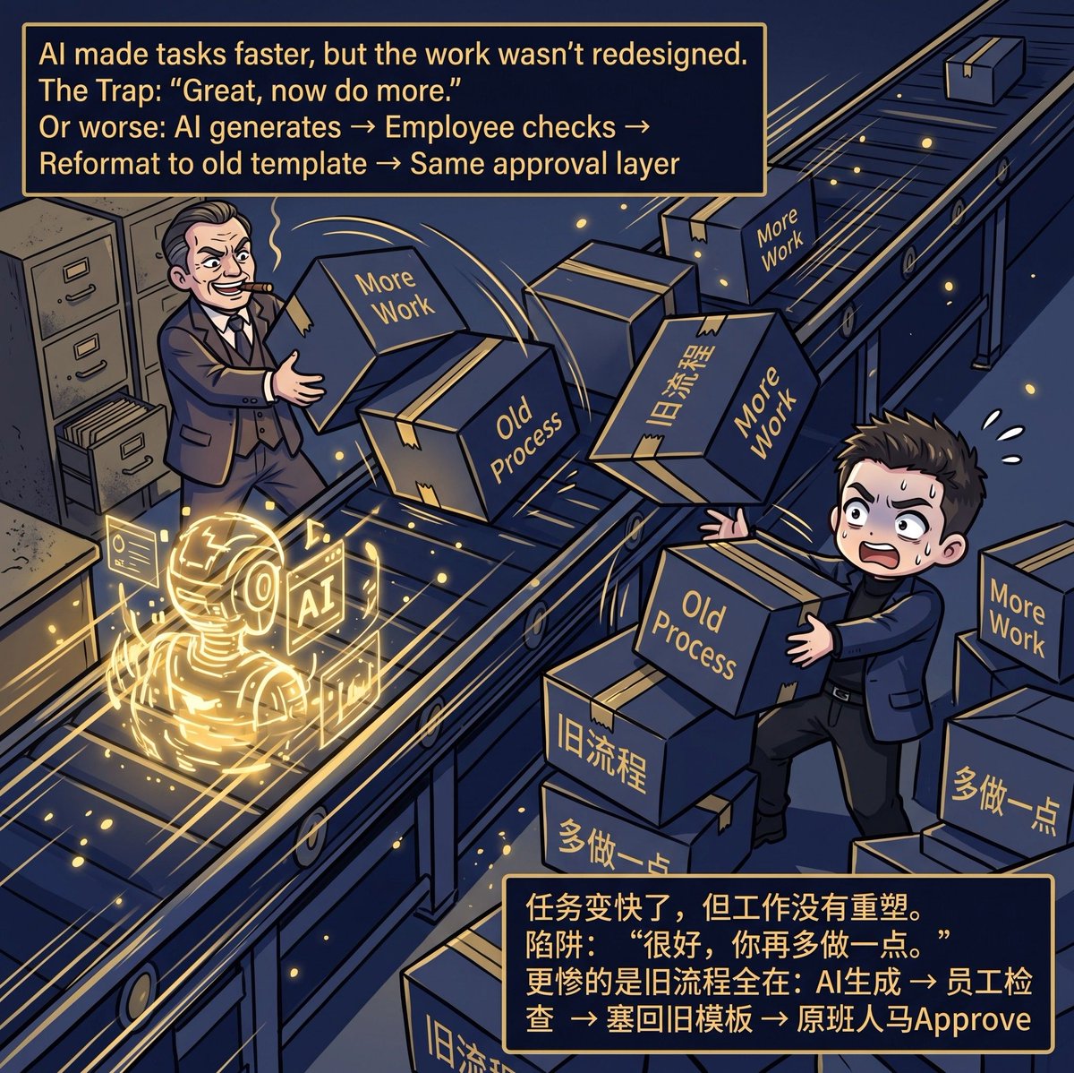 kalvingoh78's tweet photo. AI Saves Time. Why Are Employees Still Getting Busier?

AI省了时间，为什么员工反而越来越忙？

#BTA #KalvinGoh #TalentManagement #JobRedesign #AIatWork #FutureOfWork #LeadershipDevelopment #PerformanceManagement #人才管理 #岗位重塑 #人工智能 #未来职场 https://t.co/dkEbzCXlGt