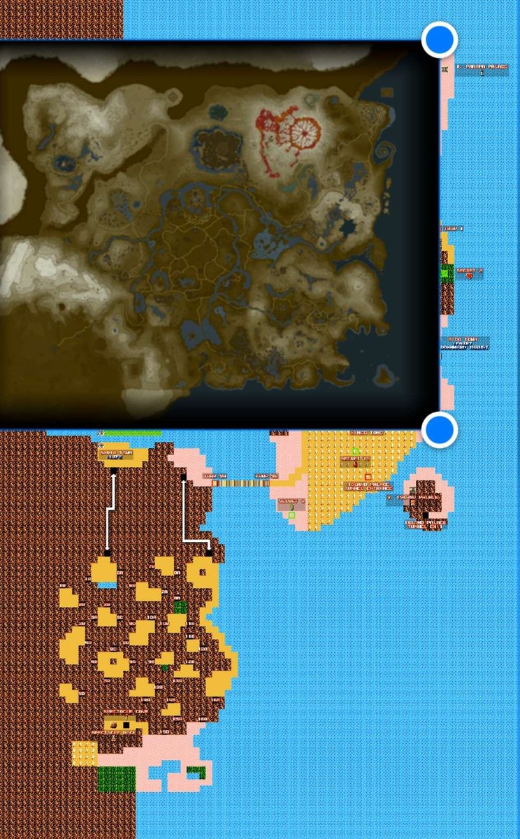 AR0NIN's tweet photo. I recently watched a Map video talking about Lesser Hyrule &amp; Greater Hyrule and they overlapped the BOTW/TOTK Map over Greater Hyrule and BOY IS THIS INTERESTING. https://t.co/hSh7Tb7FDB