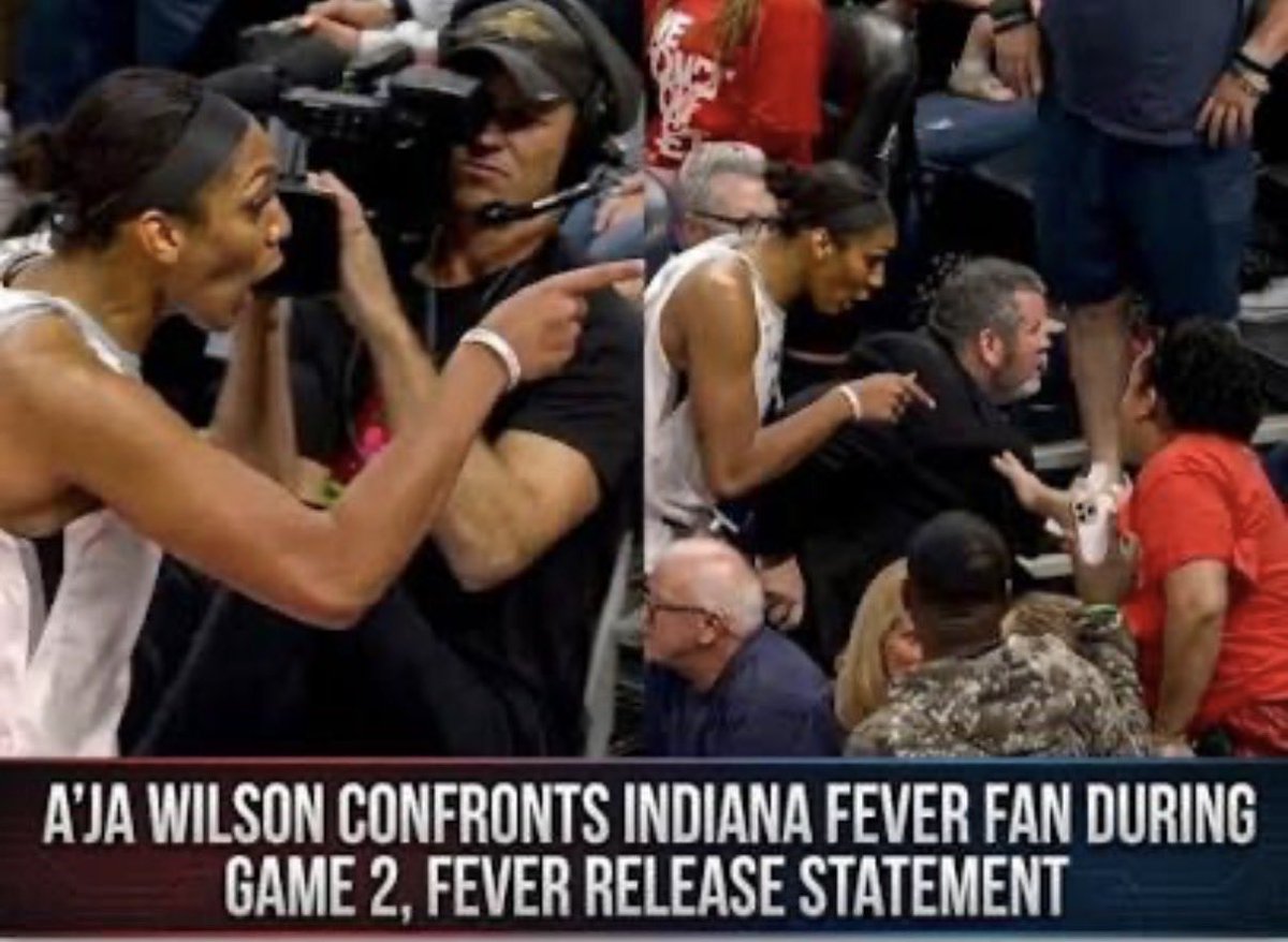 VernonForGA's tweet photo. The @WNBA referees are allowing too many players to go into the stands and confront fans. Why are they so afraid to eject players out of the game. Great example last night with Las Vegas Aces A’ja Wilson attacking a fan. And by the way, it was ruled the fan did nothing wrong. She said in her post interview, no man can point a finger at her, as the reason for going off court to confront the fan.   Hint to the wise, they are gonna confront the wrong man one day!

Here is the rule:

According to Rule 12A, Section V:
Any player, coach, or trainer who deliberately enters the spectator stands during a game will be automatically ejected. [1] The rulebook breaks down the exact protocol and boundaries for this infraction as follows:

Automatic Ejection and Review: The offender is disqualified immediately from the game, and the officiating crew must report the incident via email directly to the WNBA Commissioner for further review. This review frequently triggers subsequent league discipline, including heavy financial finesand potential multi-game suspensions based on the severity of the confrontation.
Defining the Stands: The rule book explicitly states that the first row of seats is considered the beginning of the spectator stands.