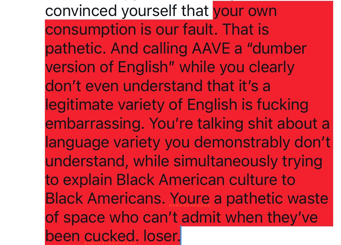 blackstarrr14's tweet photo. @yoonlokey You’re fucking stupid. You’re literally jumping through hoops to blame Americans for the fact that you are influenced by American culture. Nobody forced you to consume our music, copy our slang, wear our fashion, or engage with our art, yet somehow you’ve convinced yourself that+ https://t.co/JI9yoiMTEb