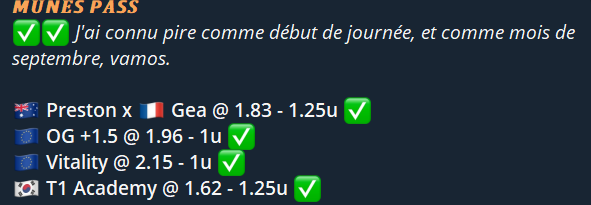 munestennis's tweet photo. Un mois de septembre qui fait plaisir 🙌

Rejoins-nous, c'est gratuit 👇

🔗 https://t.co/kb0s3pzik8

#TeamParieur #Gambling𝕏 https://t.co/tbmCrnhm7I