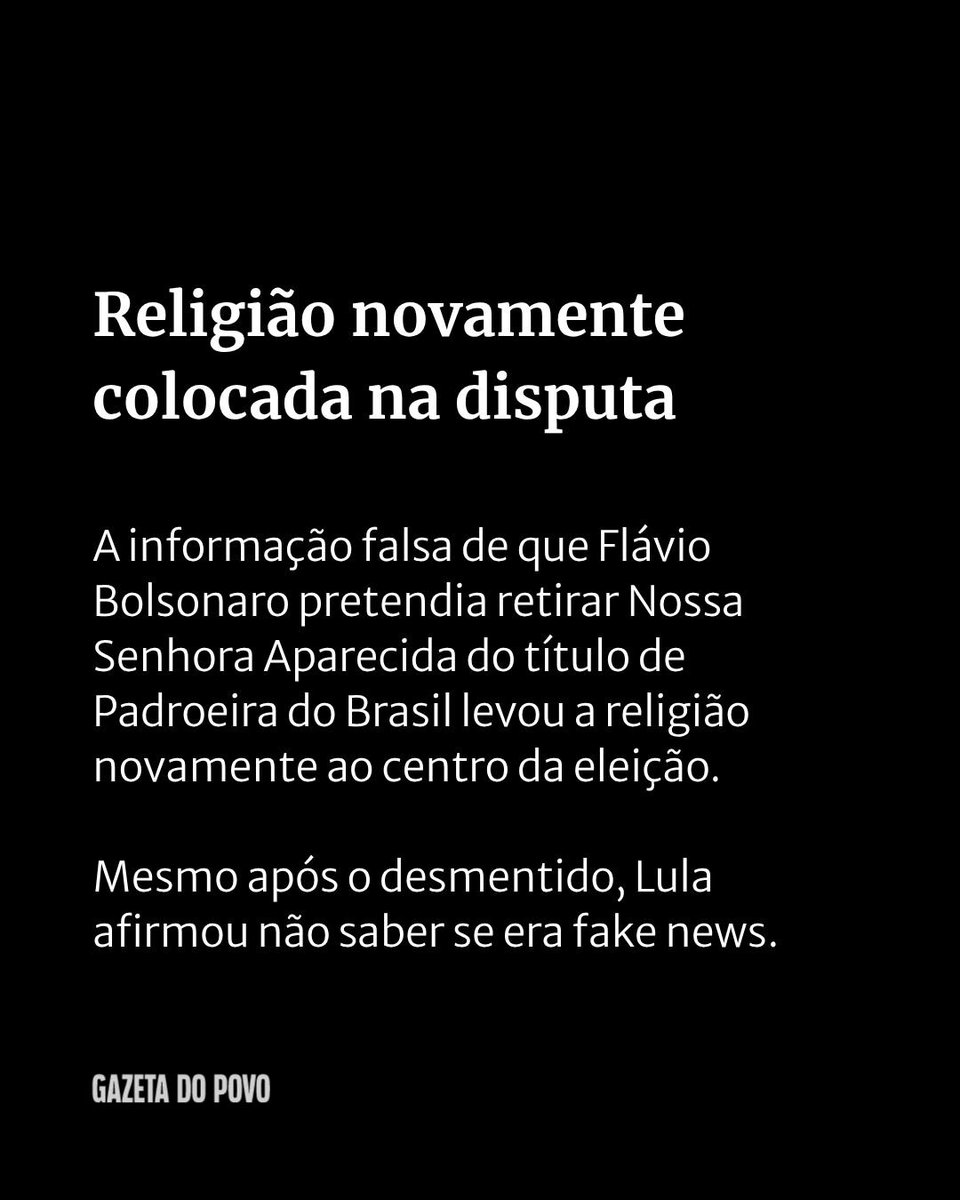 gazetadopovo's tweet photo. Lula explora fake news, afaga católicos e larga a mão de evangélicos

https://t.co/zPVPsE4S5C https://t.co/h7hOZkUFGK