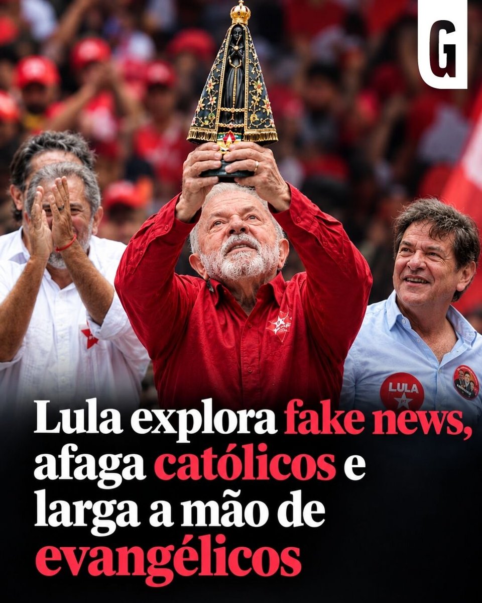 gazetadopovo's tweet photo. Lula explora fake news, afaga católicos e larga a mão de evangélicos

https://t.co/zPVPsE4S5C https://t.co/h7hOZkUFGK