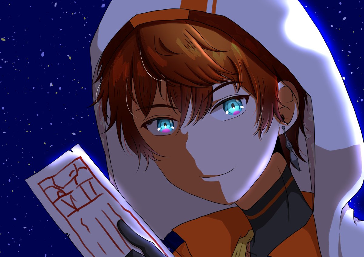 Futsuki1325's tweet photo. ＃きたみ描きたみ
久し振りにフード被ってるver.描いた https://t.co/rL3zClnYSX