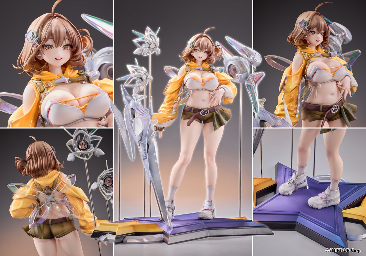 Hobbysakura's tweet photo. 💛本日より予約受付開始💛

『勝利の女神：NIKKE』より
◤アニス：スター◢
1/7スケールフィギュア
本日より予約販売開始いたします。

その笑顔で、誰かの明日を照らす。
アークの星が放つまぶしい輝きを、あなたのそばに――。

▼ご予約はこちら
https://t.co/jRHosNxx4w

#Hobbysakura新商品公開 
#NIKKE #アニス