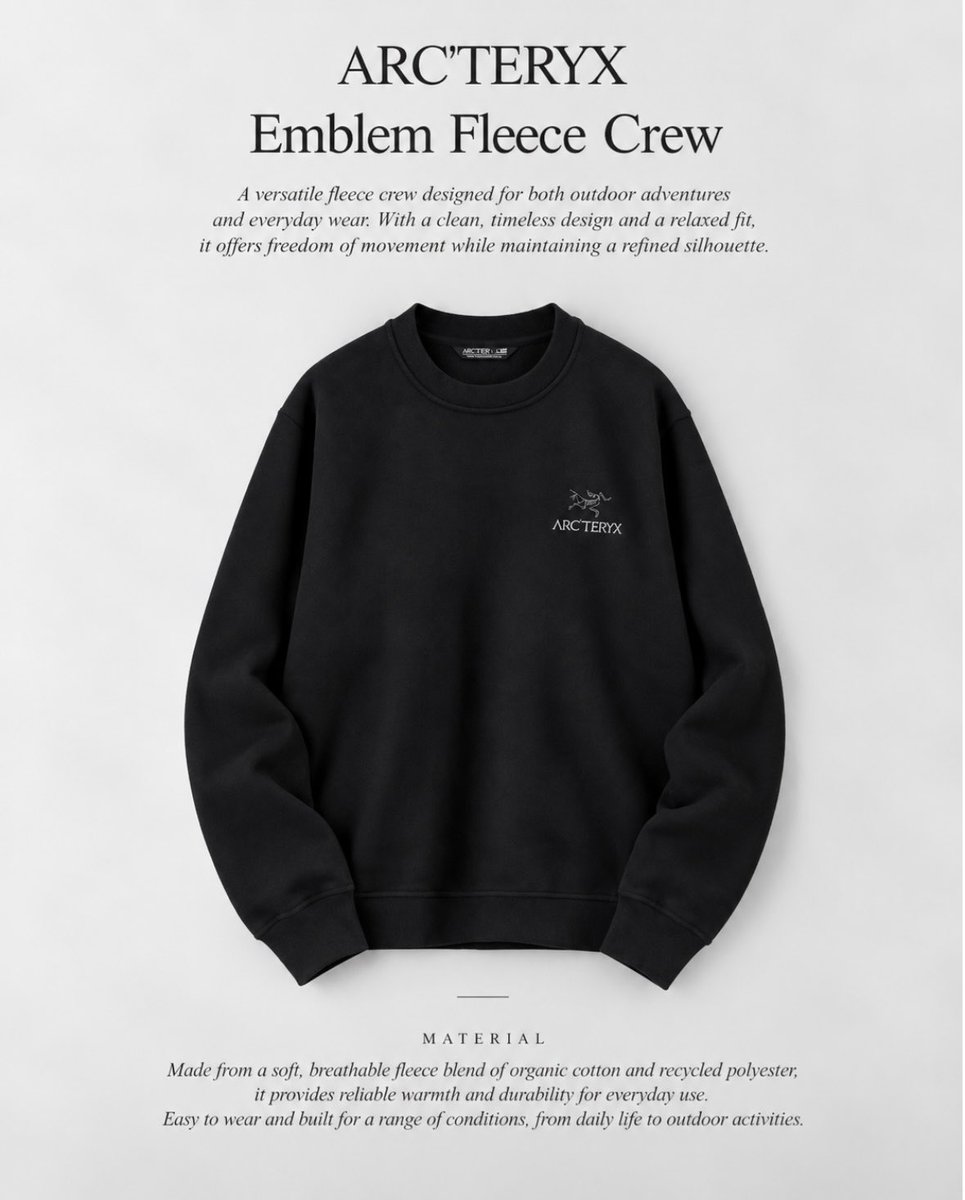 y_knman's tweet photo. これは完売早そう...
このARC’TERYXのフリース1万円台は良すぎない？
ロゴ配色とスウェット見えする素材感がツボすぎる◎ https://t.co/NvxZQHLfXf