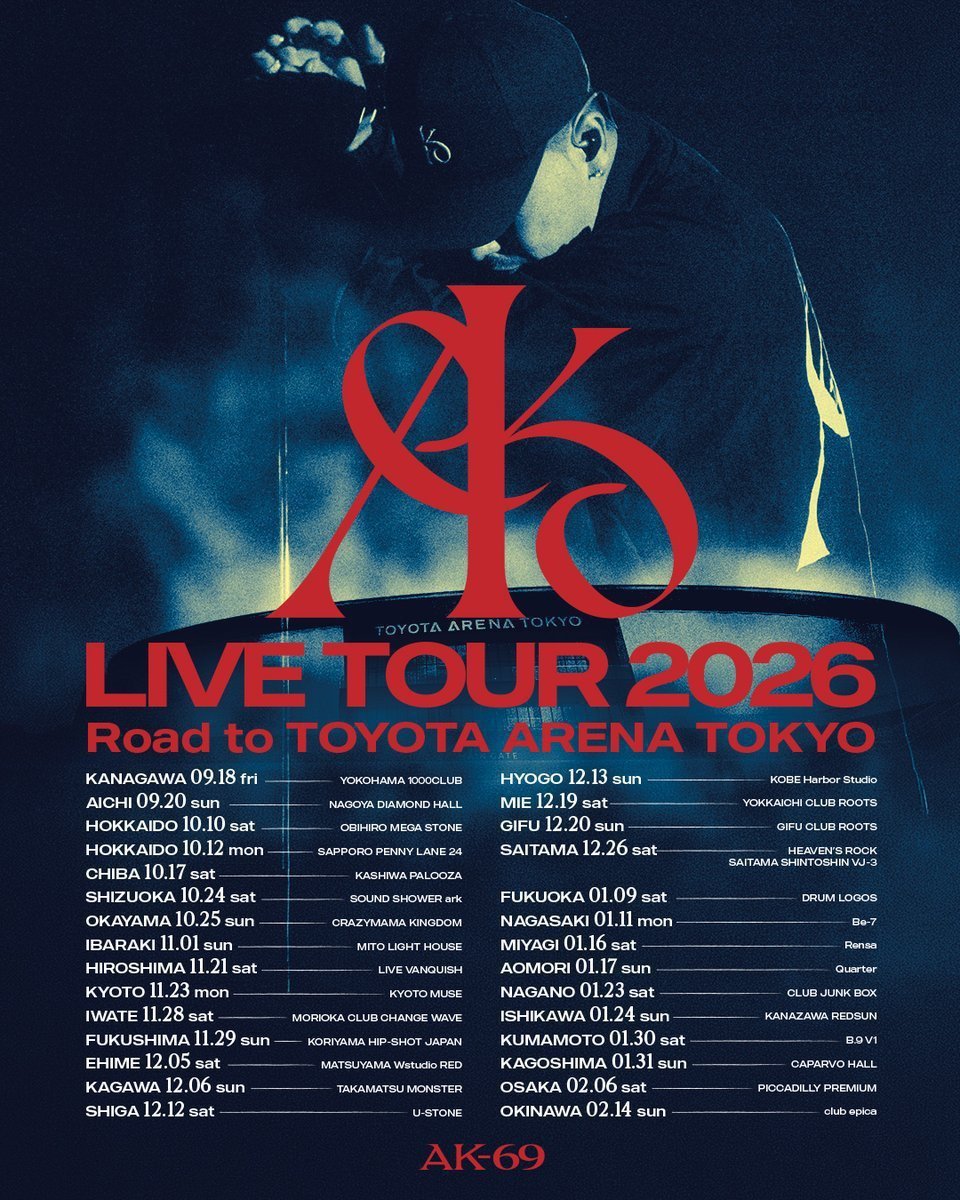 Berry_Tx12's tweet photo. 🇯🇵【GLOBAL TICKET SERVICE】AK-69 TOYOTA ARENA 2027 🎫

AK-69 東京・TOYOTA ARENA TOKYO公演
チケット代行受付中⚡

📅 2027/7/10(土)・7/11(日)
📍 TOYOTA ARENA TOKYO

🎫 一般席・VIP席
▫️ プレリクエスト先着先行
▫️ 連番・単番対応
▫️ ライブハウスツアーも受付中
▫️ 全額返金保証

📩 日程 / 席種・エリア / 枚数 / ご予算をDMにてお問い合わせください！

#AK69 #AK_69 #TOYOTAARENATOKYO #AK69_2027
#AK69LIVE #AK69TOUR #AK69東京
#TOYOTAARENA #東京公演 #東京ライブ
#ライブチケット #チケット代行 #チケット販売
#代理チケッティング #日本公演 #日本ライブ
#JAPANLIVE #JAPANTICKET #WTS #Ticketing
#チケット #양도 #티켓양도