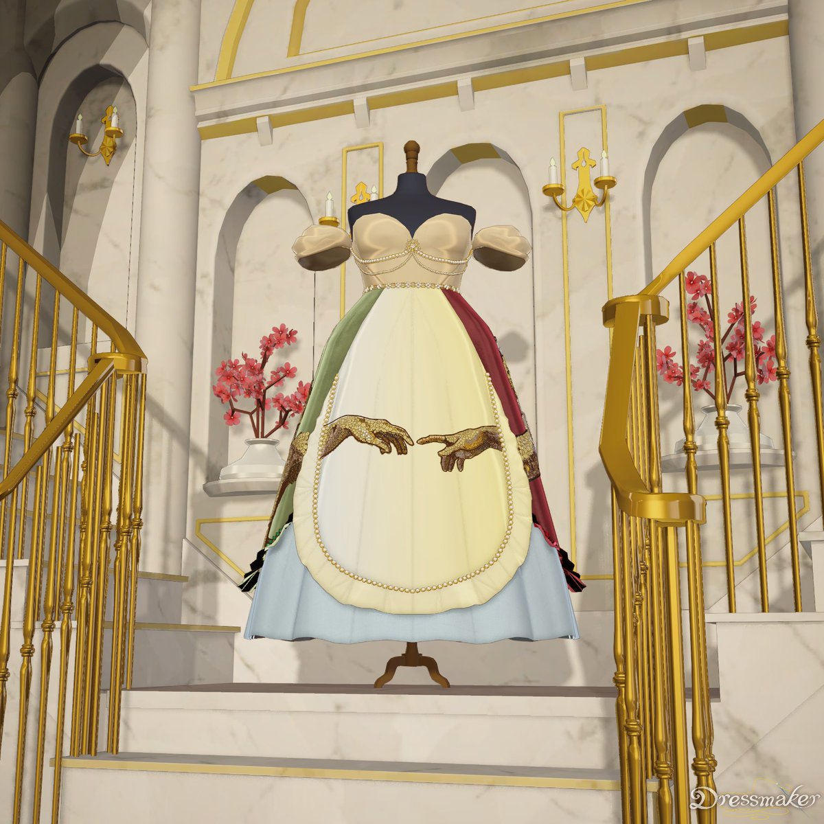 NotNarkissa's tweet photo. I think I need a break from playing Dressmaker after this one :') I love renaissance art https://t.co/7COQNf9Xvk
