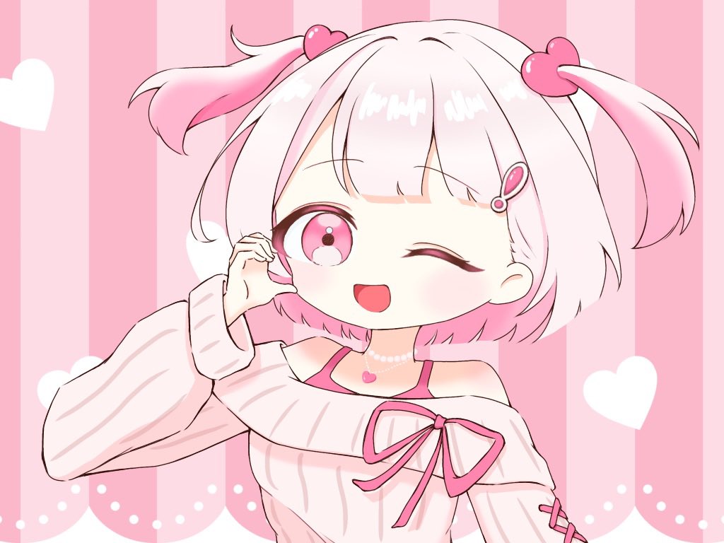 samejima_nemu's tweet photo. #桃白アート https://t.co/qo3U8xXYhs