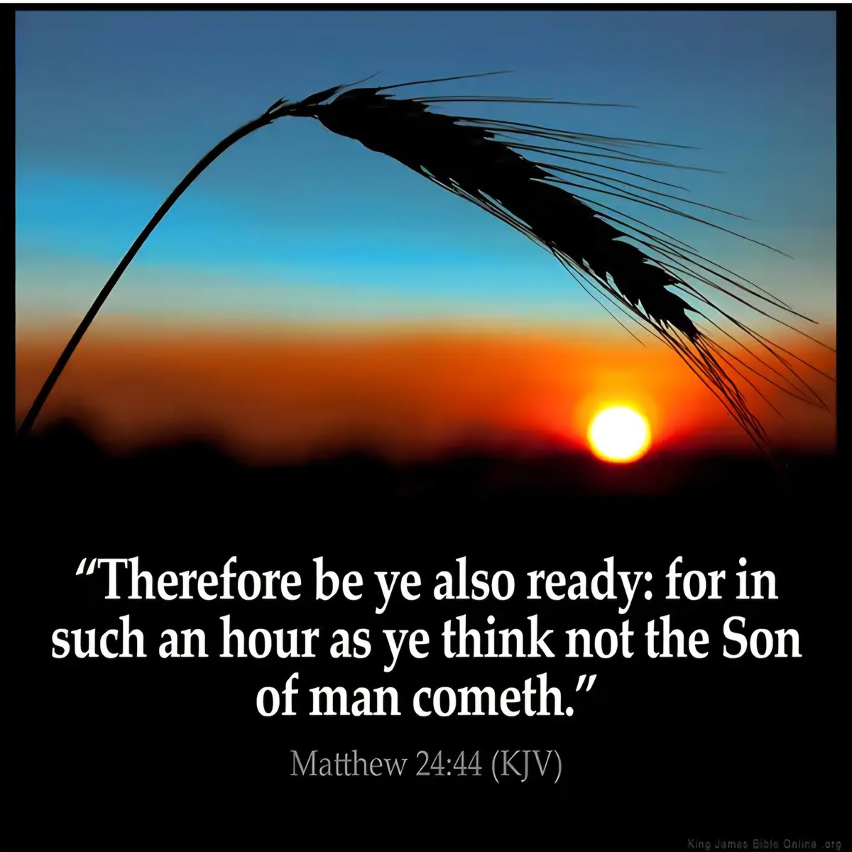 SteveColerick's tweet photo. ✝️ Wake Up 🙏 Pray Up ✝️ 

"Therefore you also must be ready, for the Son of Man is coming at an hour you do not expect."

[Matthew 24:44] ESV https://t.co/We78irBXes