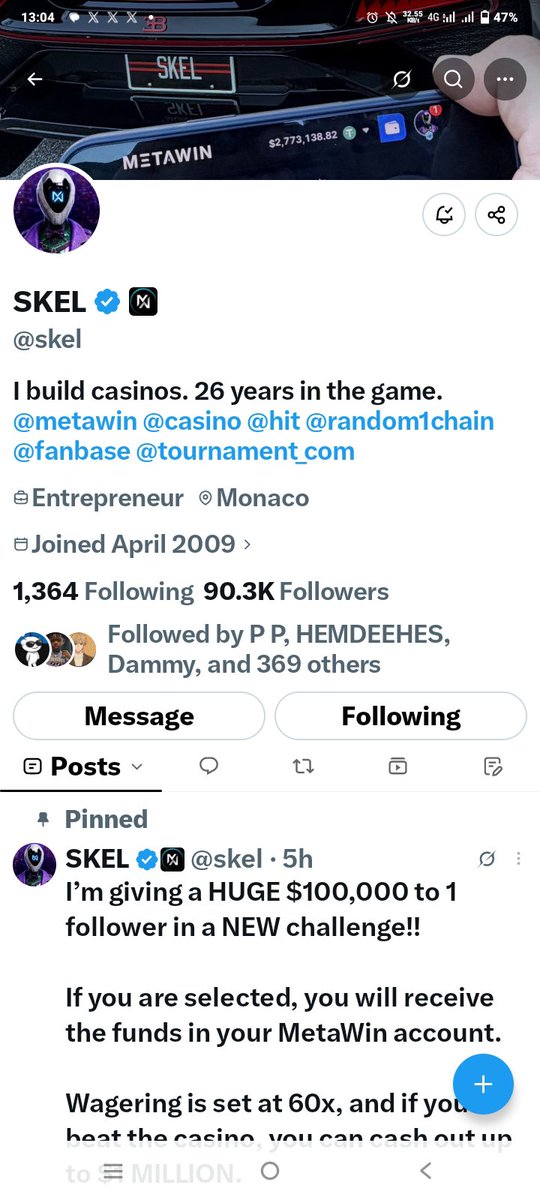 mastizdotsol's tweet photo. @salamfvr @skel skel is a must follow.

bless me with a first win. Please see me

4Bx9bjwUAviyPcqSuY78rxRTXqXC2Q8X6W2u55EYFS2K https://t.co/WBk8wABJdo