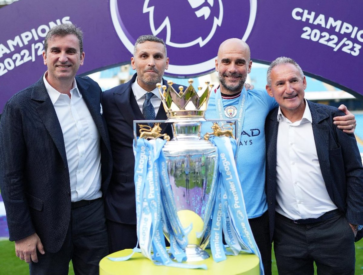 City_Xtra's tweet photo. Pep Guardiola: "I want every single Manchester City fan across the world to know I am here; more than ever. I am, always have been, always will, be behind my club, my owner, my chairman [Khaldoon Al Mubarak], Ferran [Soriano], the players, staff, Enzo [Maresca] and you, our unique supporters. Let me be clear: we will get through this together. I love you all. 🩵"