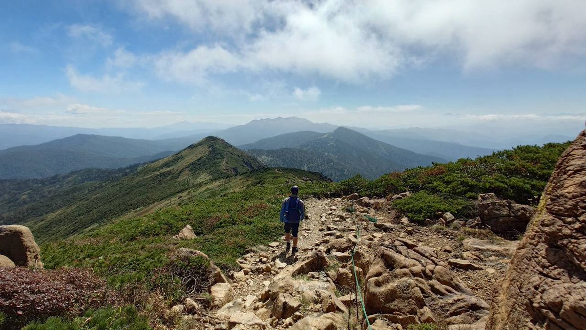 JF1JJW's tweet photo. 念願の尾瀬ヶ原→至仏山(73/301)⑨
ワンゲル部の高速ペースに最後まで追随して歩いた僕、頑張った💪
①尾瀬ヶ原より燧ヶ岳
②至仏山より尾瀬ヶ原
③子至仏山への稜線
④子至仏山より至仏山(左) https://t.co/qS0OHbpvFG